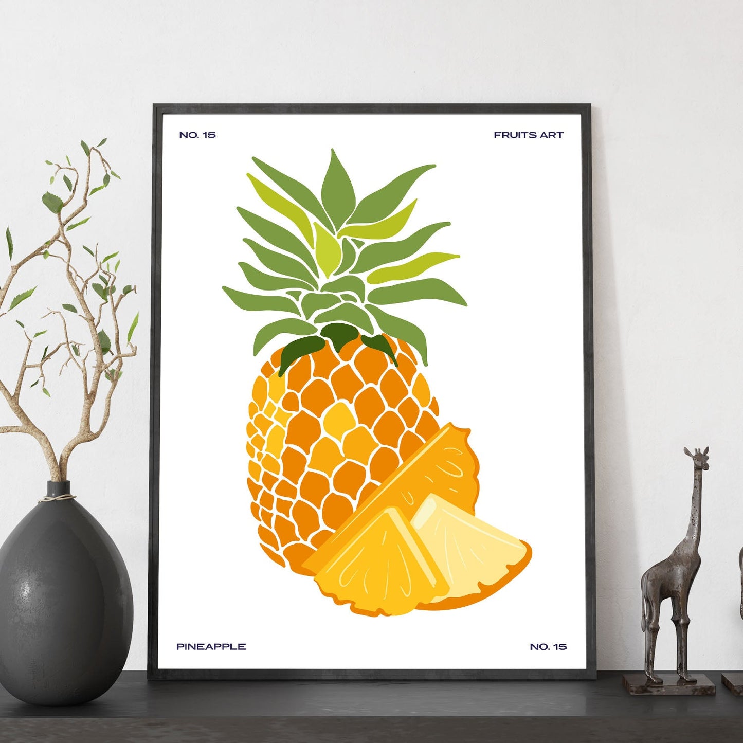 Pineapple with sliced-Artwork-Nacnic-Nacnic Estudio SL