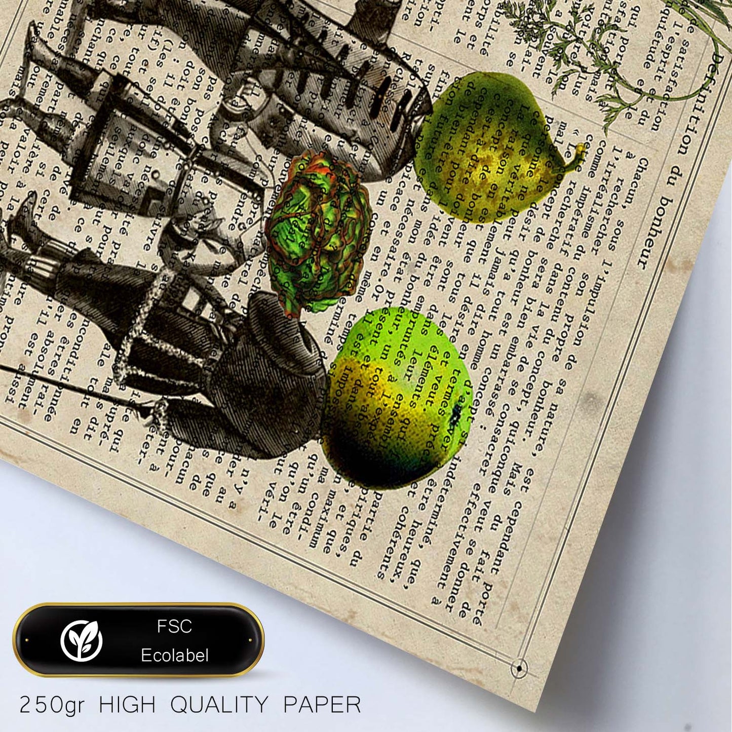 Poster de verduras humanas. Lámina Familia feliz. Cuadros de humanos con cabezas de verdura.-Artwork-Nacnic-Nacnic Estudio SL