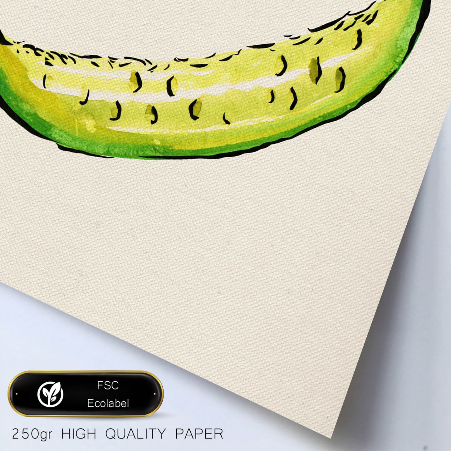 Poster cuadrado de Sabor de verano. Lámina de frutas y verduras de forma cuadrada, ilustrada con dibujos a color.-Artwork-Nacnic-Nacnic Estudio SL