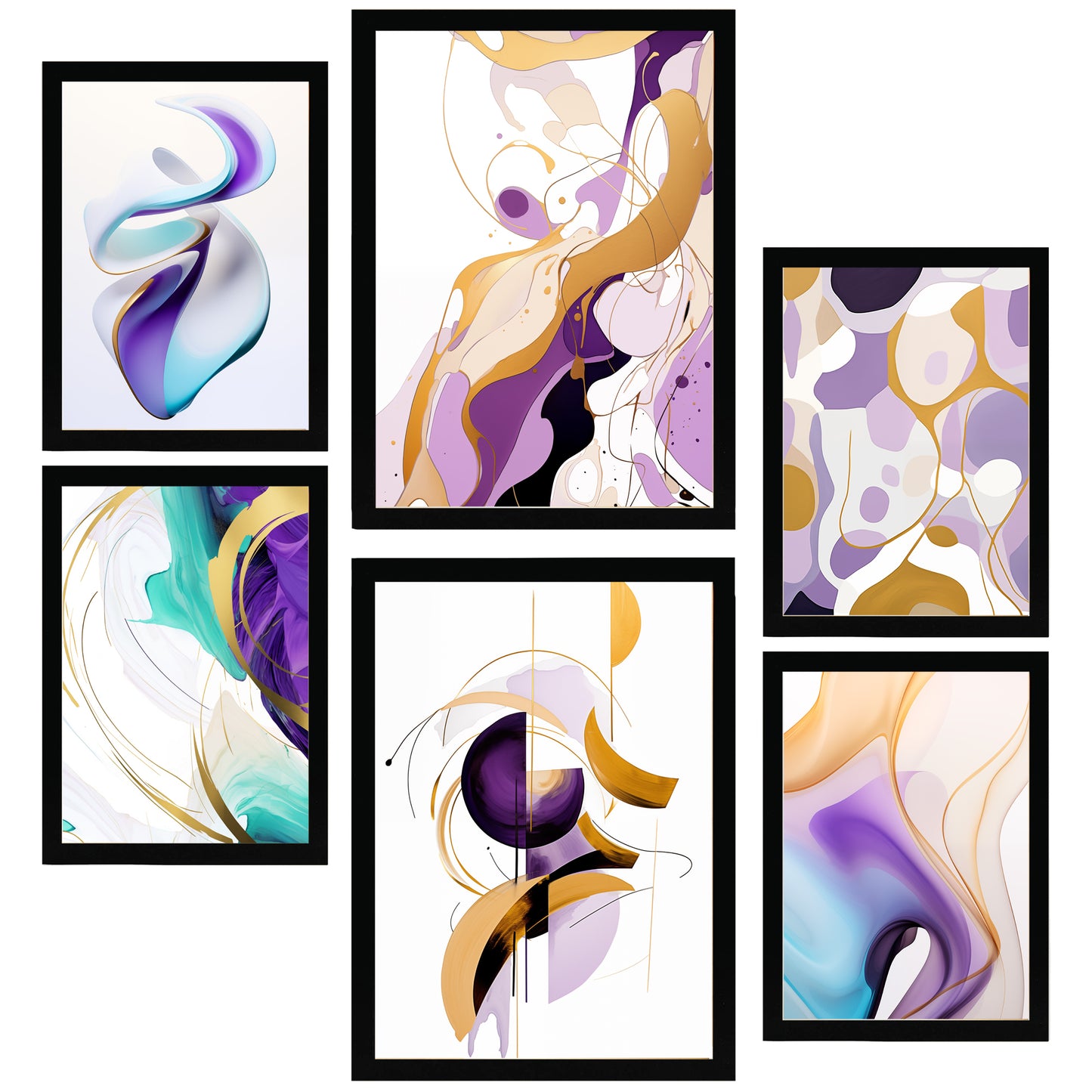 Abstracto lila morado dorado
