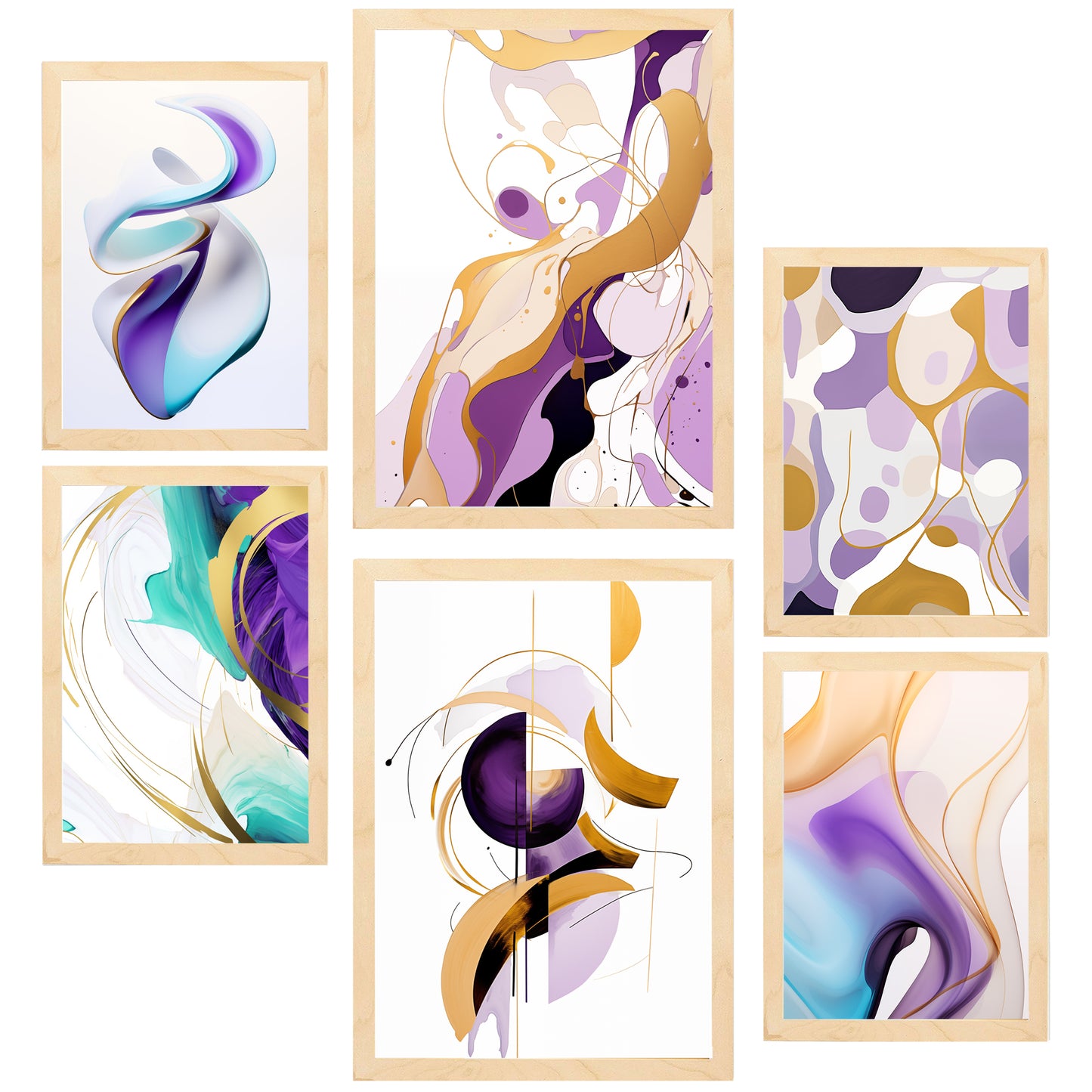 Abstracto lila morado dorado