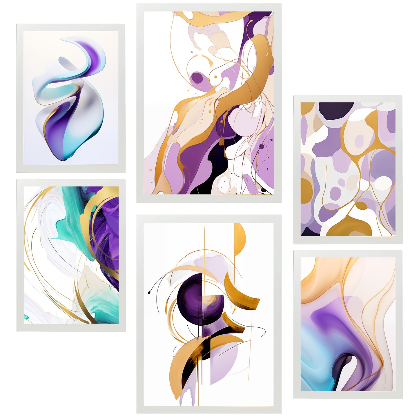Abstracto lila morado dorado