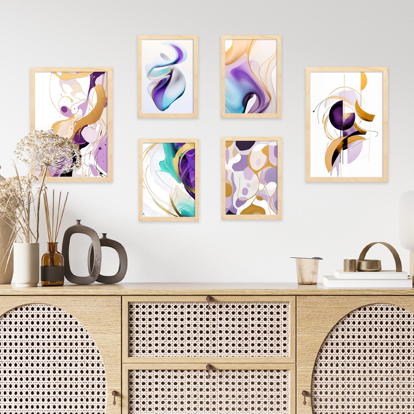 Abstracto lila morado dorado