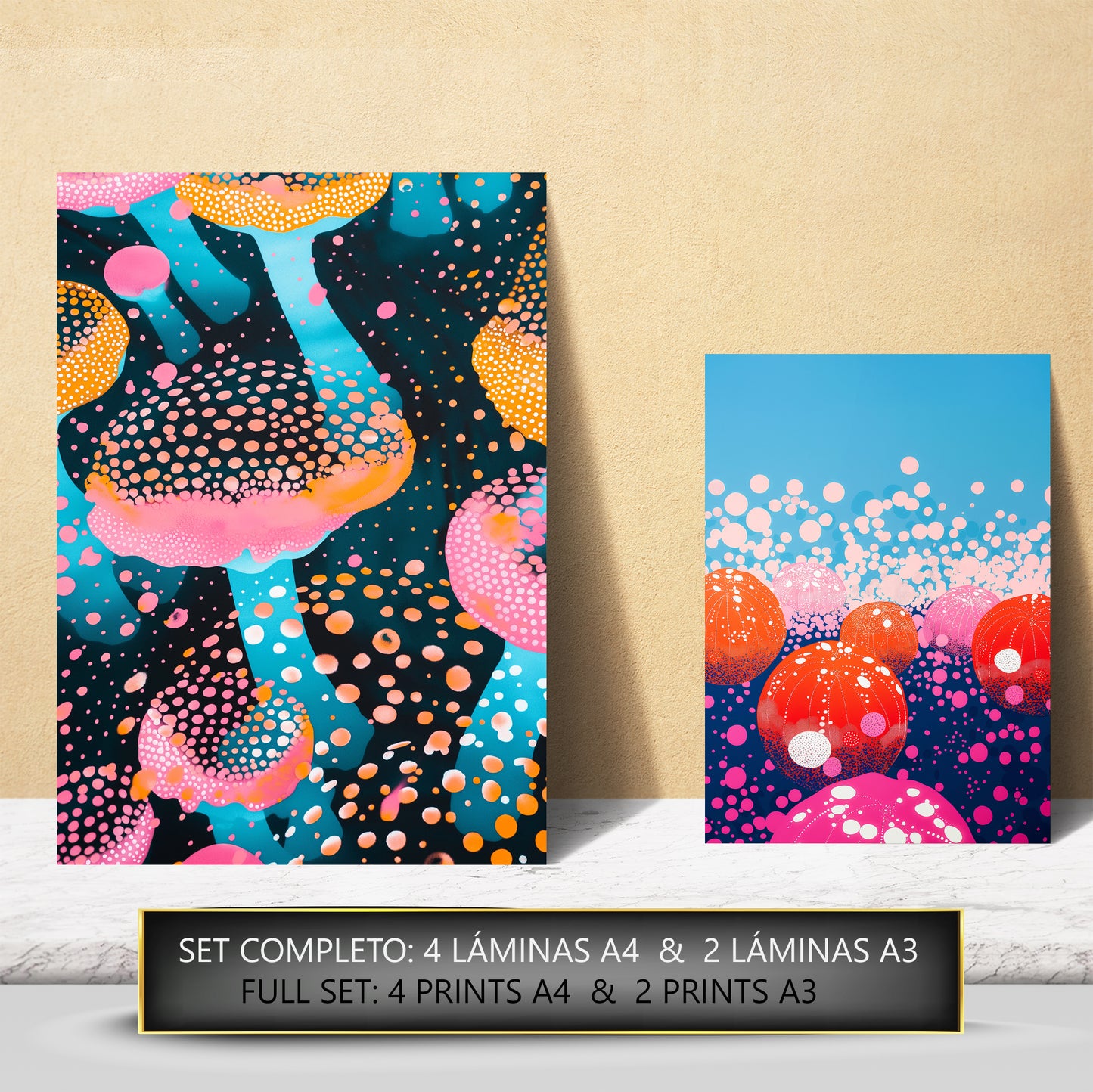 Lámina Yayoi Kusama Hongo Flor de Agua Japonesa