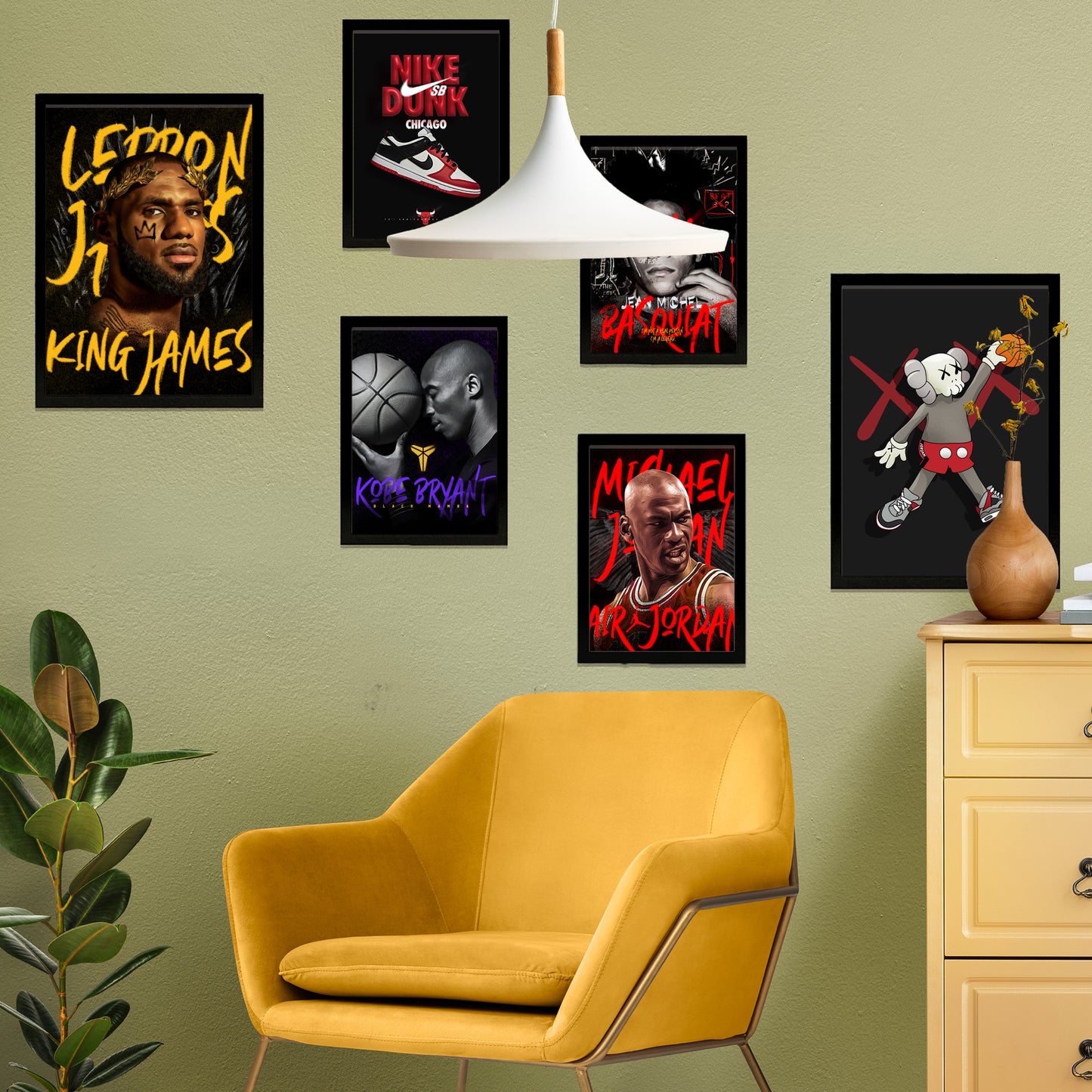 Lámina Grafiti Pop King James Jordan Nike Basquiat Kobie