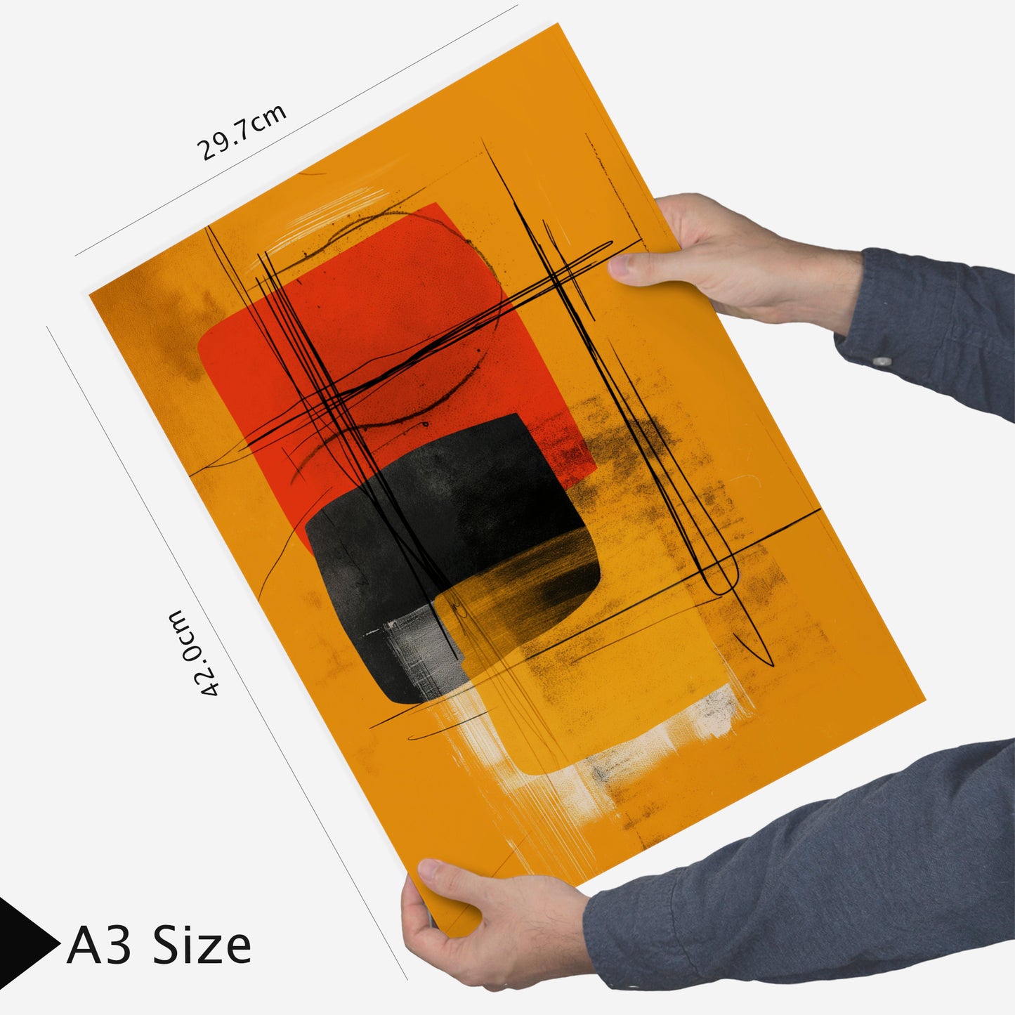 Abstract colors bronw red black shapes