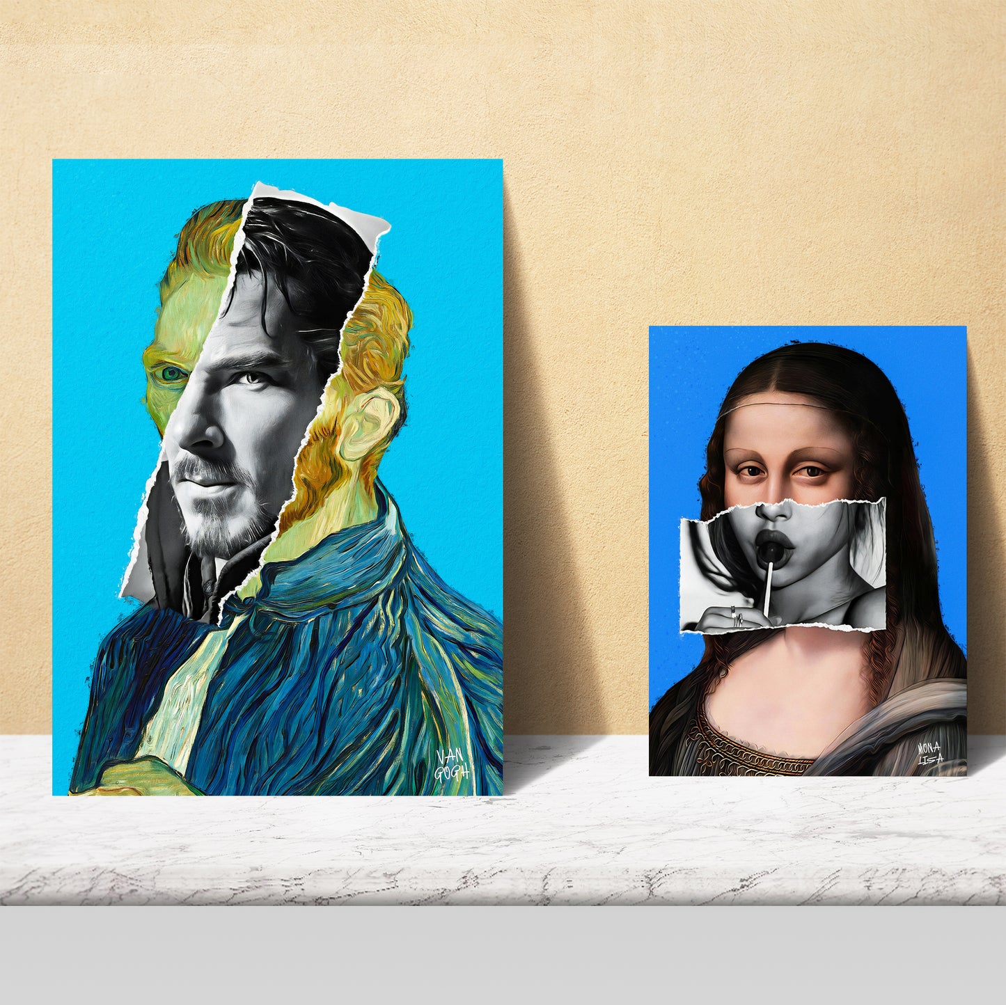 Iconic Frida Van Gohg Collage Pop Art