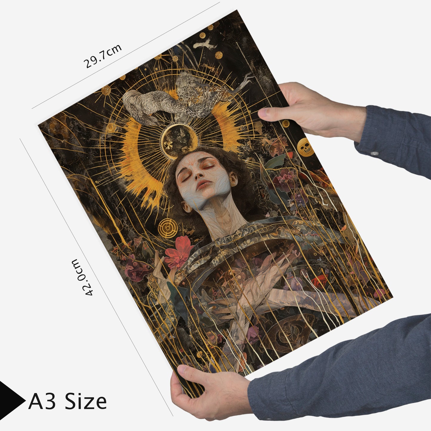 Laminas Tarot Arcana en Negro y Oro