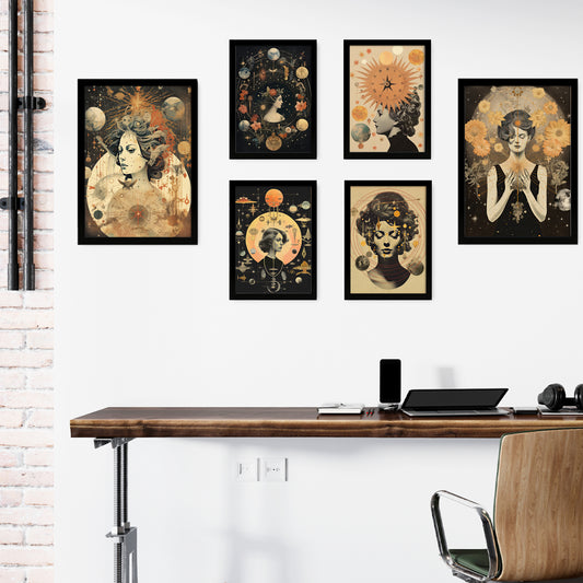 Collage surrealista estilo esoterico femenino y mistico