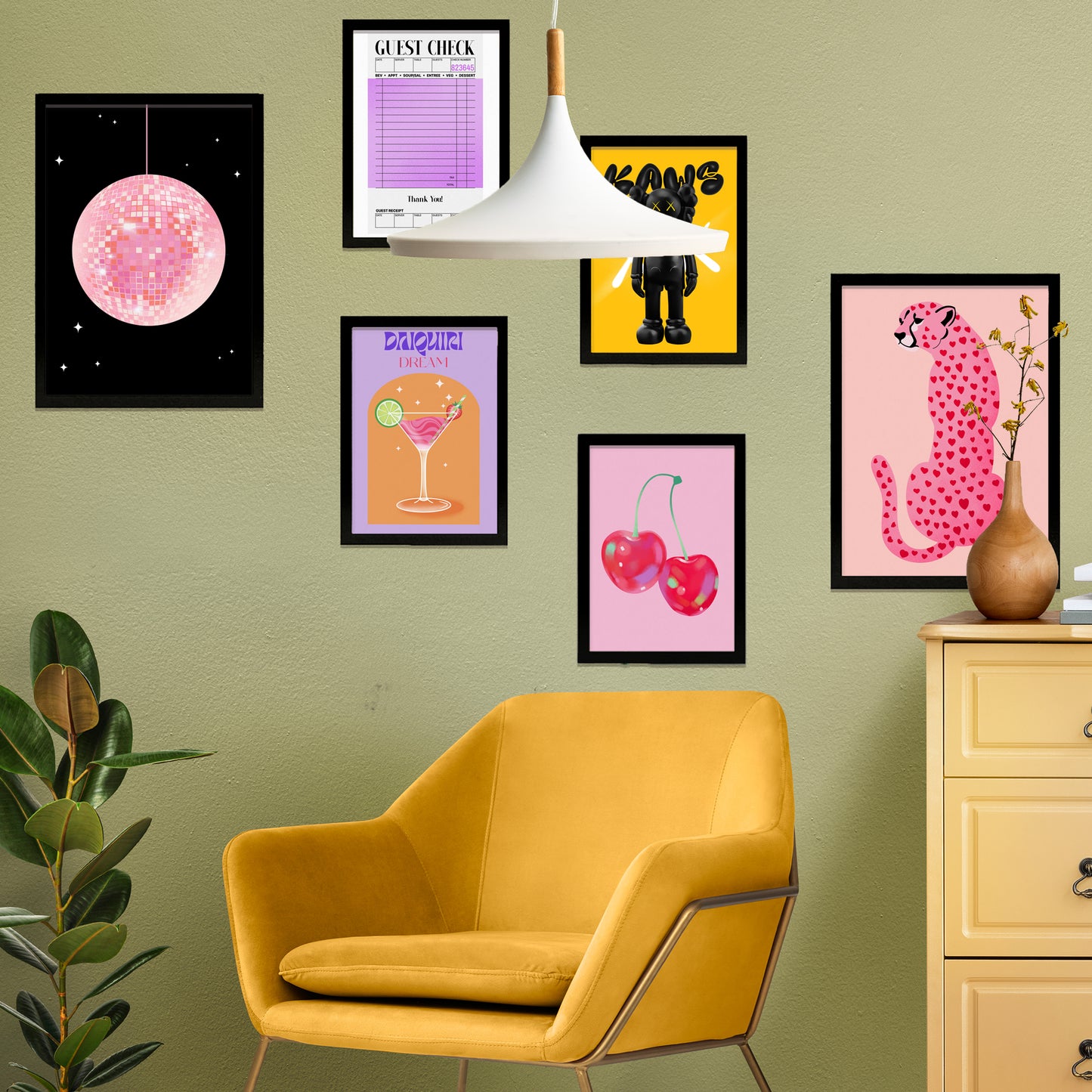 Illustraciones de arte moderno kaws