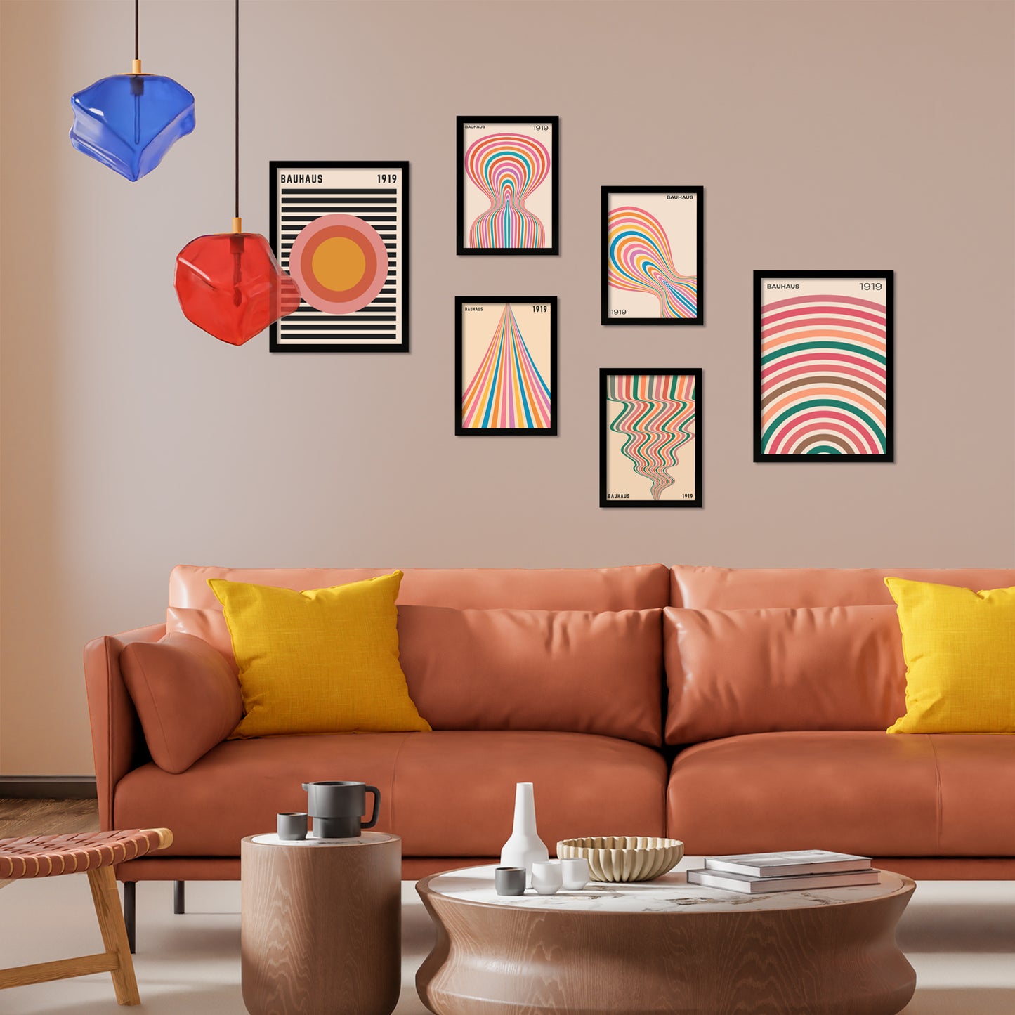 Geometrico Bauhaus colores pastel