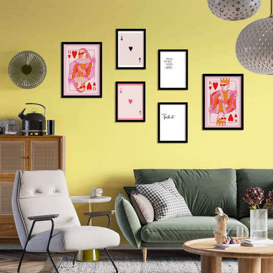 Illustraciones de arte moderno tonos rosas