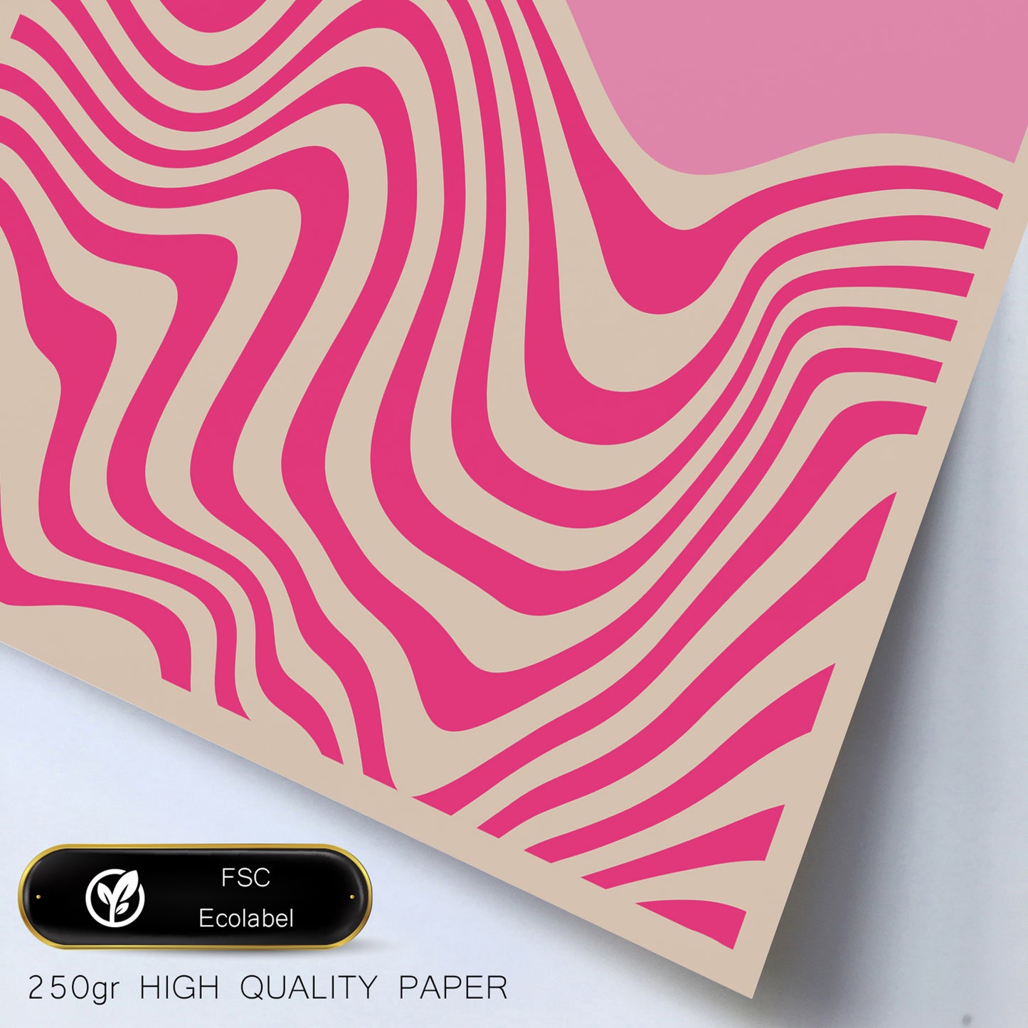 Set de 6 pósters Bauhaus geométricos en rosa y fucsia. Diseños modernos con formas abstractas para decorar habitaciones, oficina o espacios creativos. Tamaños A3 y A4.