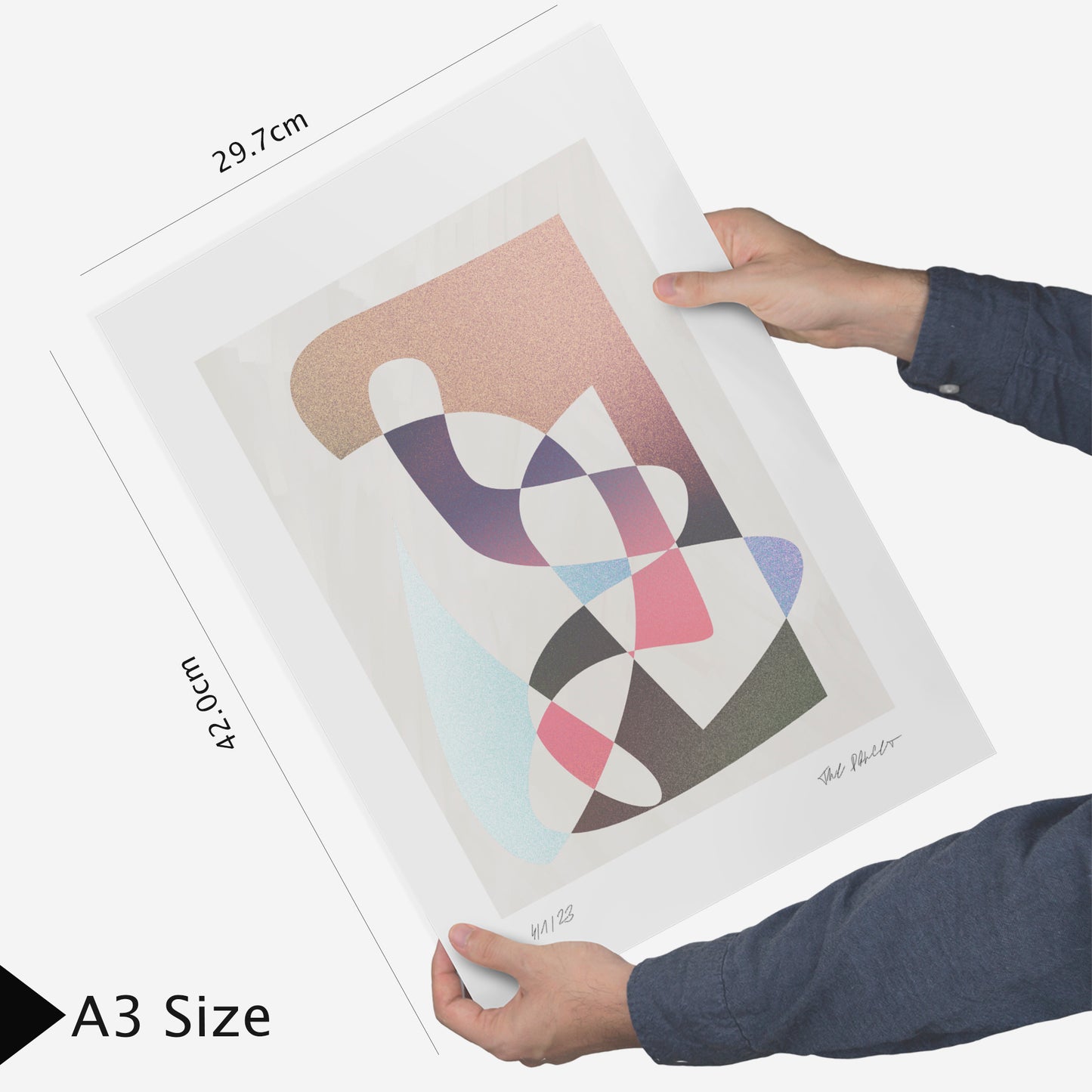 Arte abstracto figurativo tonos pastel