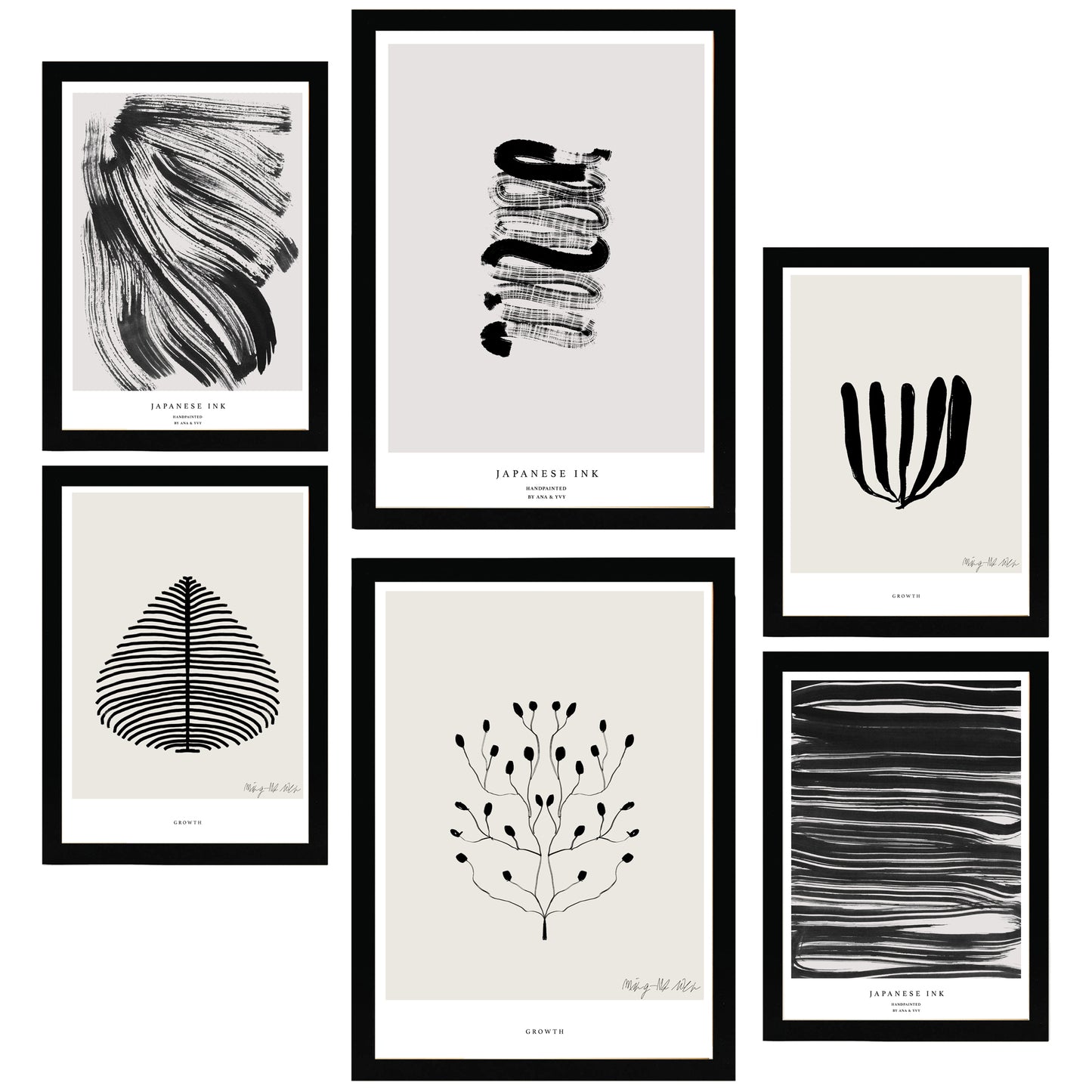 Arte abstracto ne balnco y negro. Pinceladas