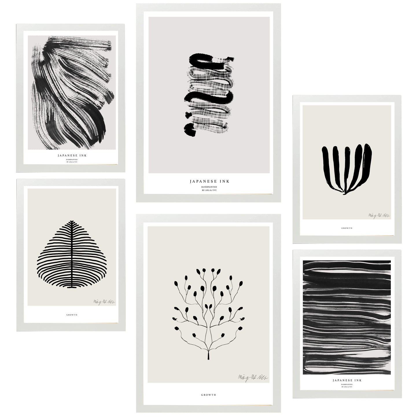 Arte abstracto ne balnco y negro. Pinceladas