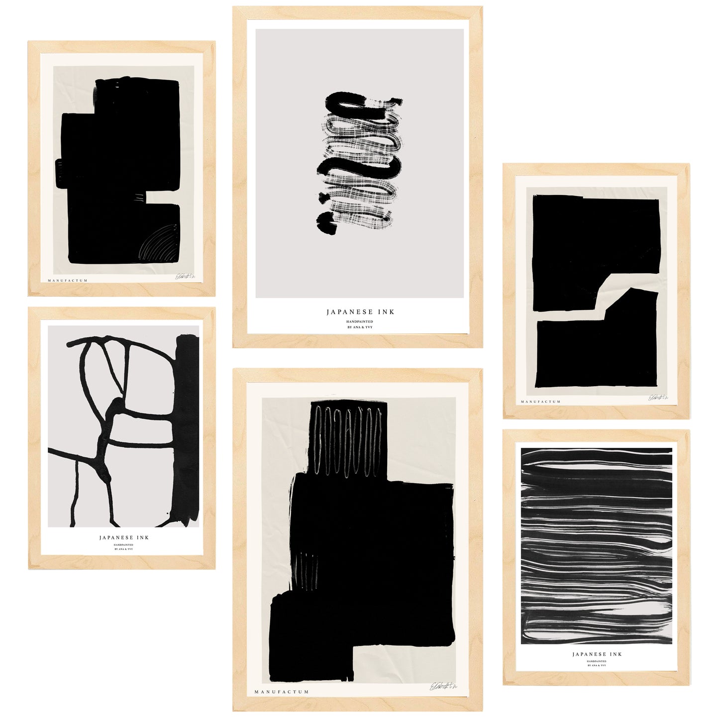 Arte en tinta japonesa. Blanco y negro