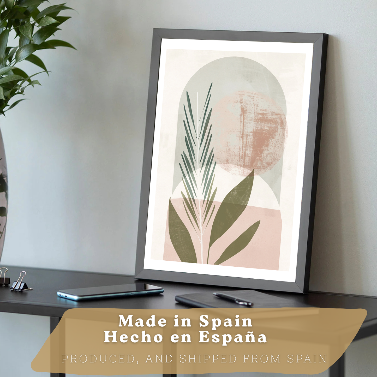 Nacnic Set De 3 Laminas Decorativas Pared Plantas Verde Rosa Para Cuadros Decoracion Salon Modernos Posters Para Pared Cuadros Decorativos Pared Motivos Florales