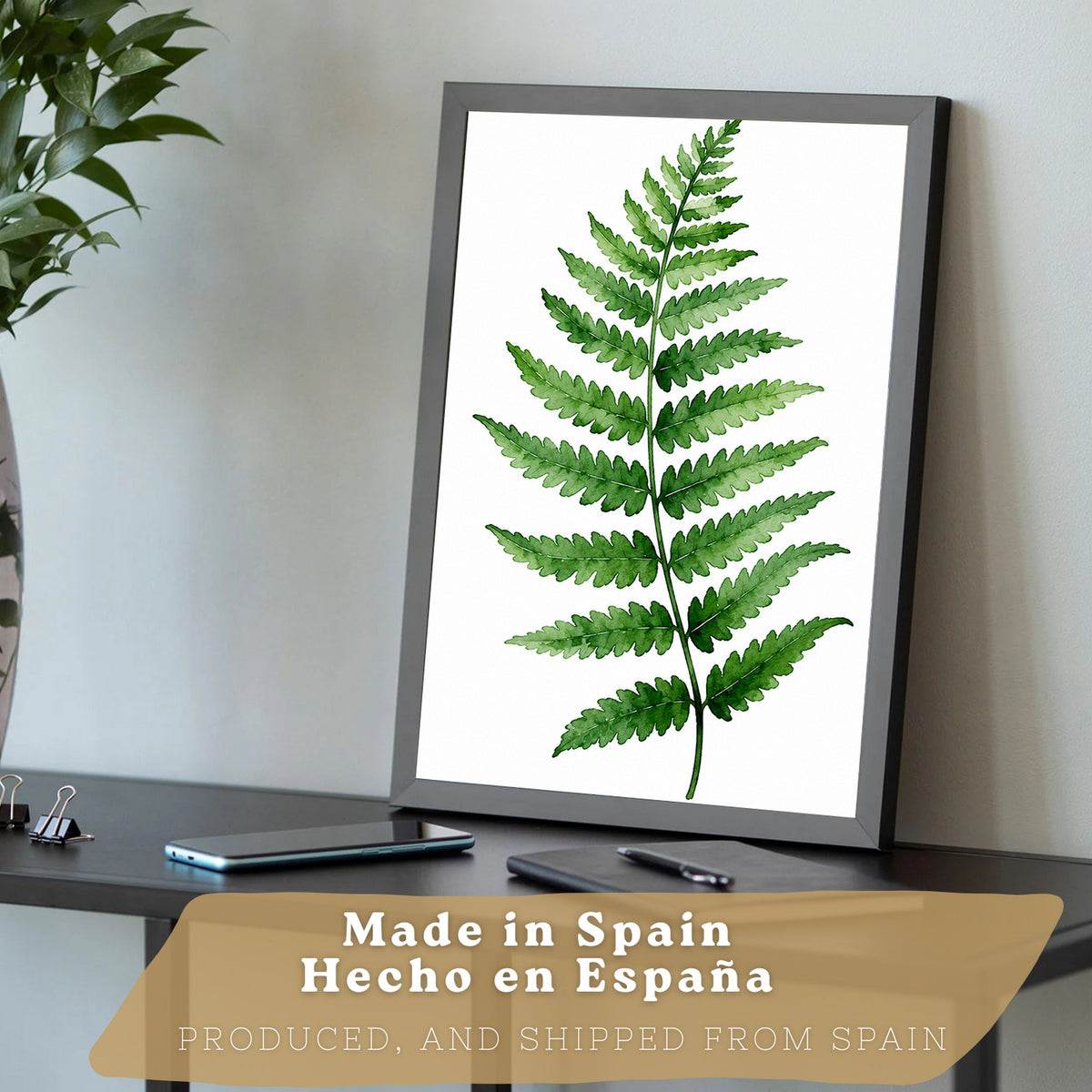 Posters Botánicos Tropicales Arte de Helecho Hoja de Plátano Monstera