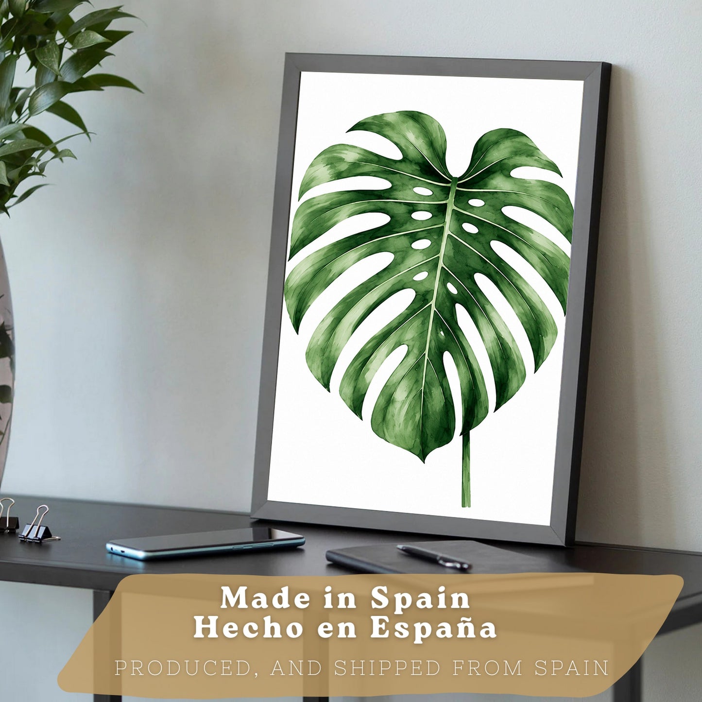 Posters decorativas Botánicos Tropicales con Monstera, Cactus y Palma