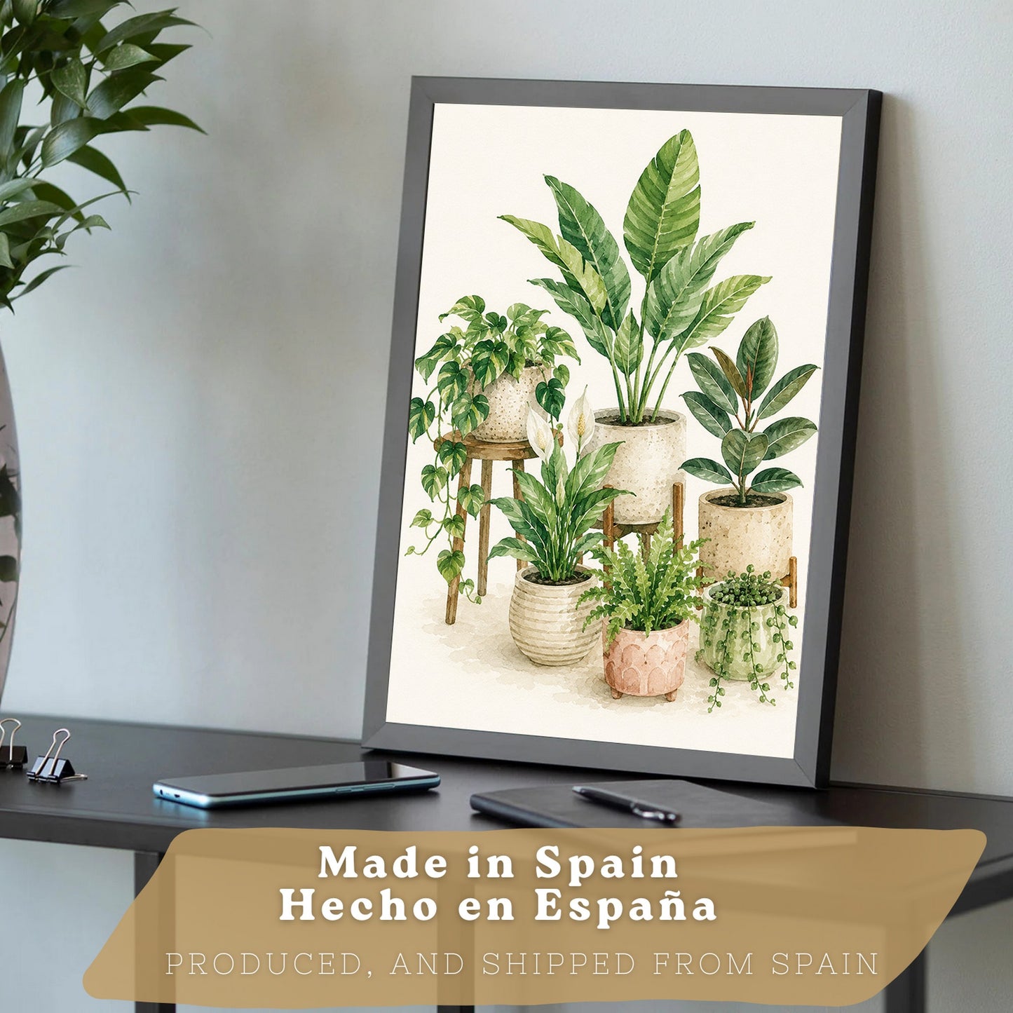 Posters de Plantas de Interior con Arte Botánico Tropical