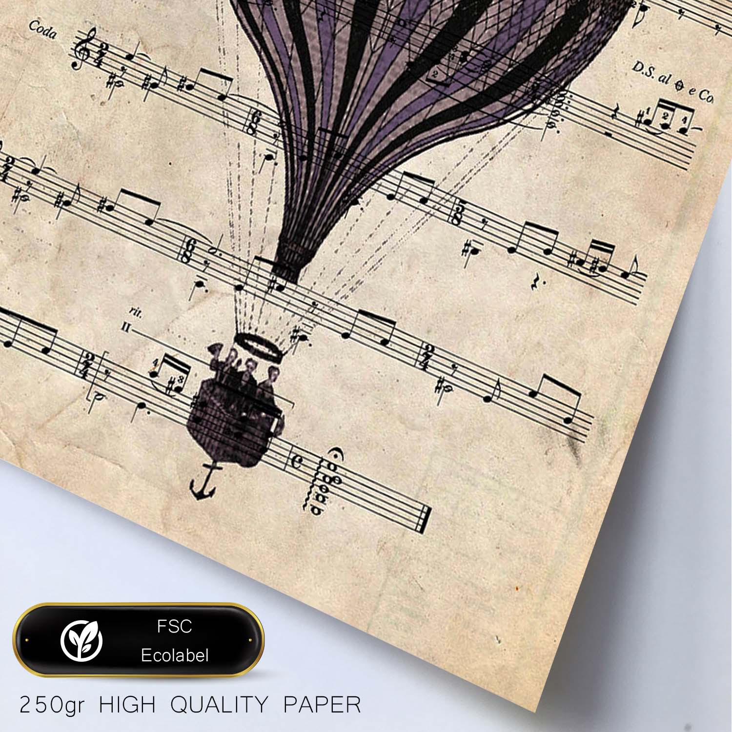 Poster de Globomorado. Láminas de globos aeroestáticos. Diseño con imágenes de globos.-Artwork-Nacnic-Nacnic Estudio SL