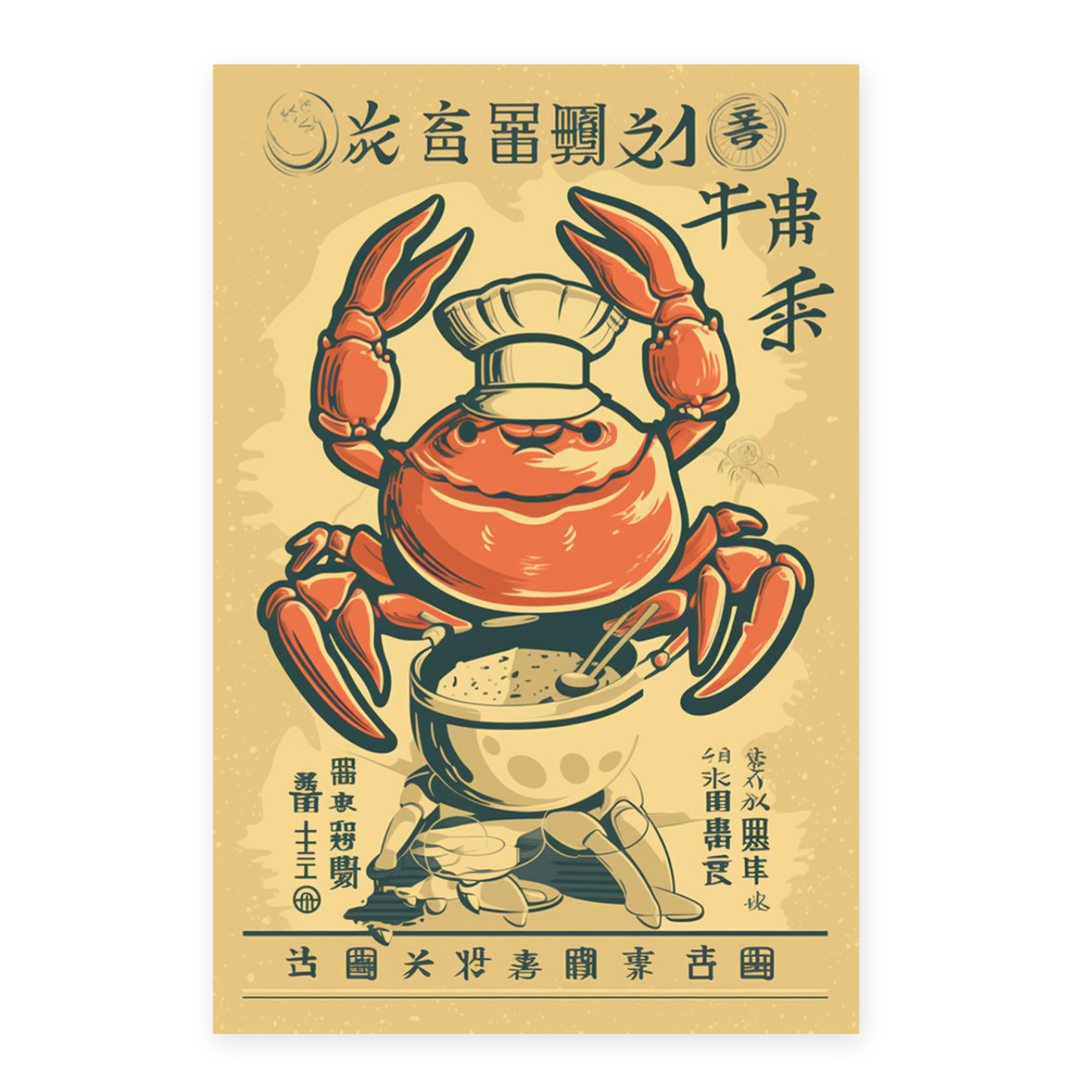Póster del "Cangrejo Chef"