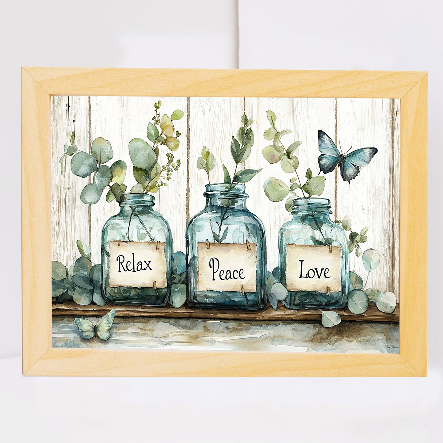 Set de 2 Cuadros de Inodoro con Encanto Impresión Ilustración de Vibraciones Positivas en Estilo Acuarela para Decorar las Paredes del Baño, Ducha, Lavabo, WC