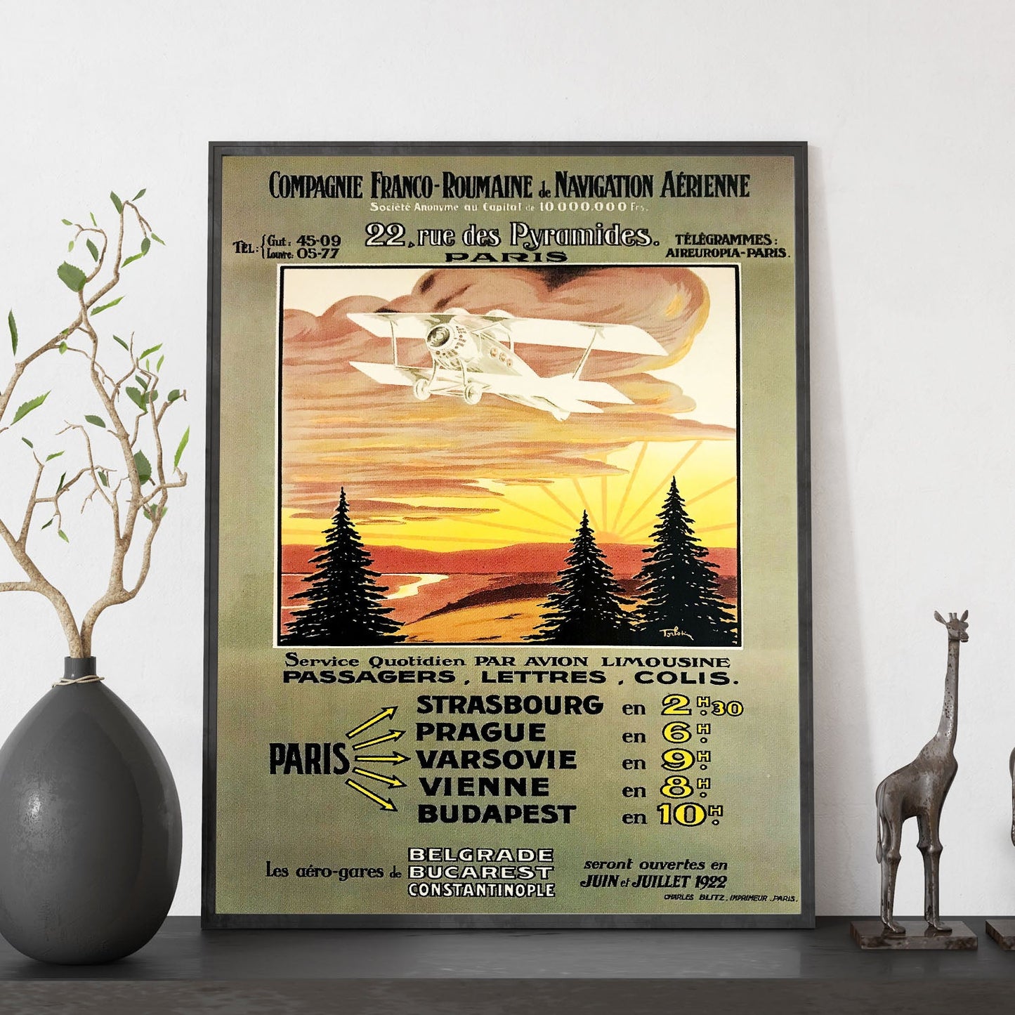 Affiche_Compagnie_Franco_Roumaine_de_navigation_aerienne-Artwork-Nacnic-Nacnic Estudio SL