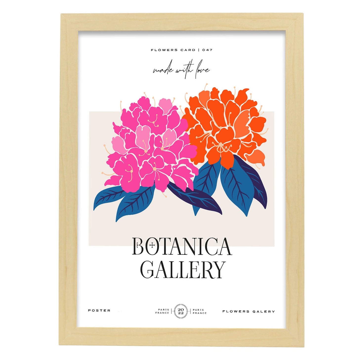 Agapanthus-Artwork-Nacnic-A3-Marco Madera clara-Nacnic Estudio SL
