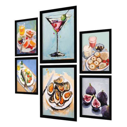 Nacnic Set de 6 Láminas de Alimento Estampados Decorativos