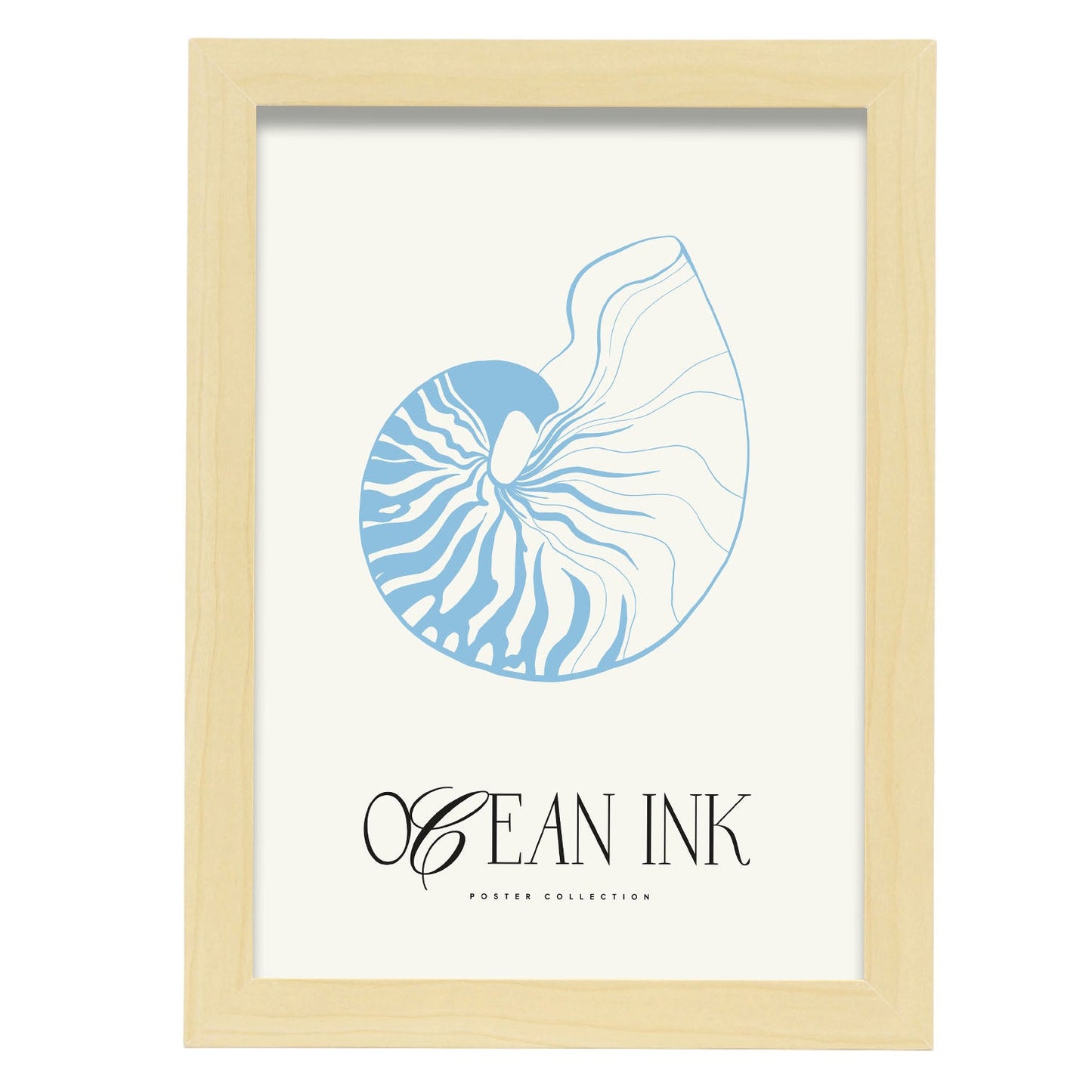Banded Tun Shell-Artwork-Nacnic-A4-Marco Madera clara-Nacnic Estudio SL