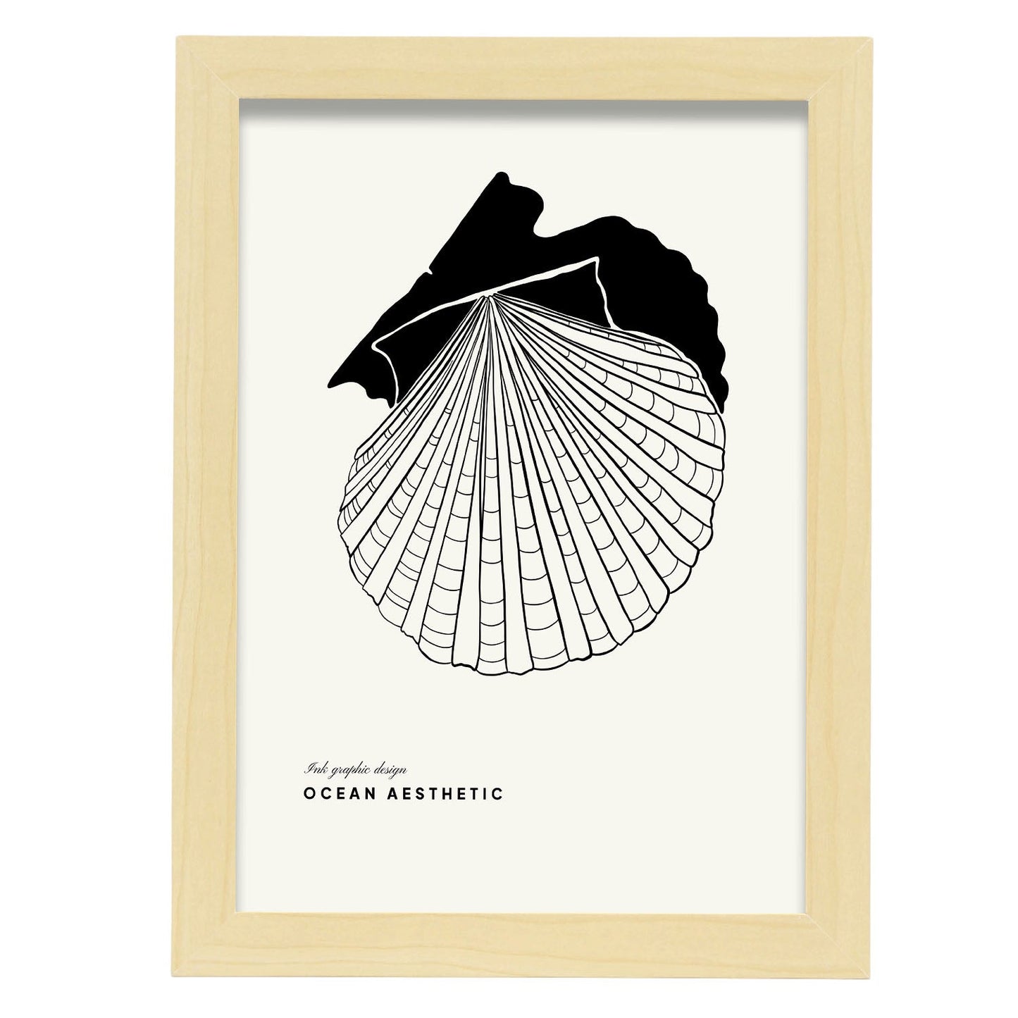 Bay Scallops-Artwork-Nacnic-A4-Marco Madera clara-Nacnic Estudio SL