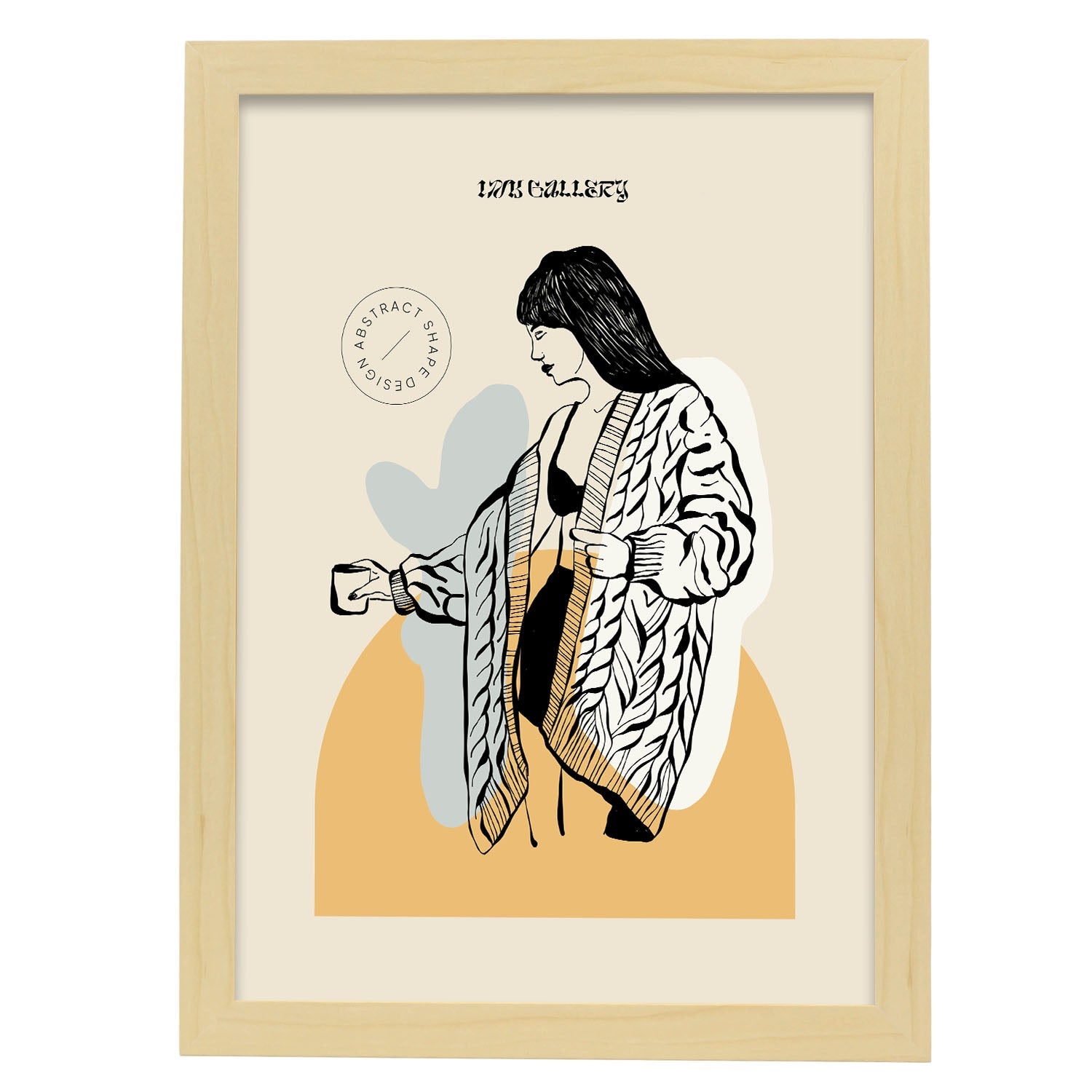 Beauty Queen-Artwork-Nacnic-A3-Marco Madera clara-Nacnic Estudio SL