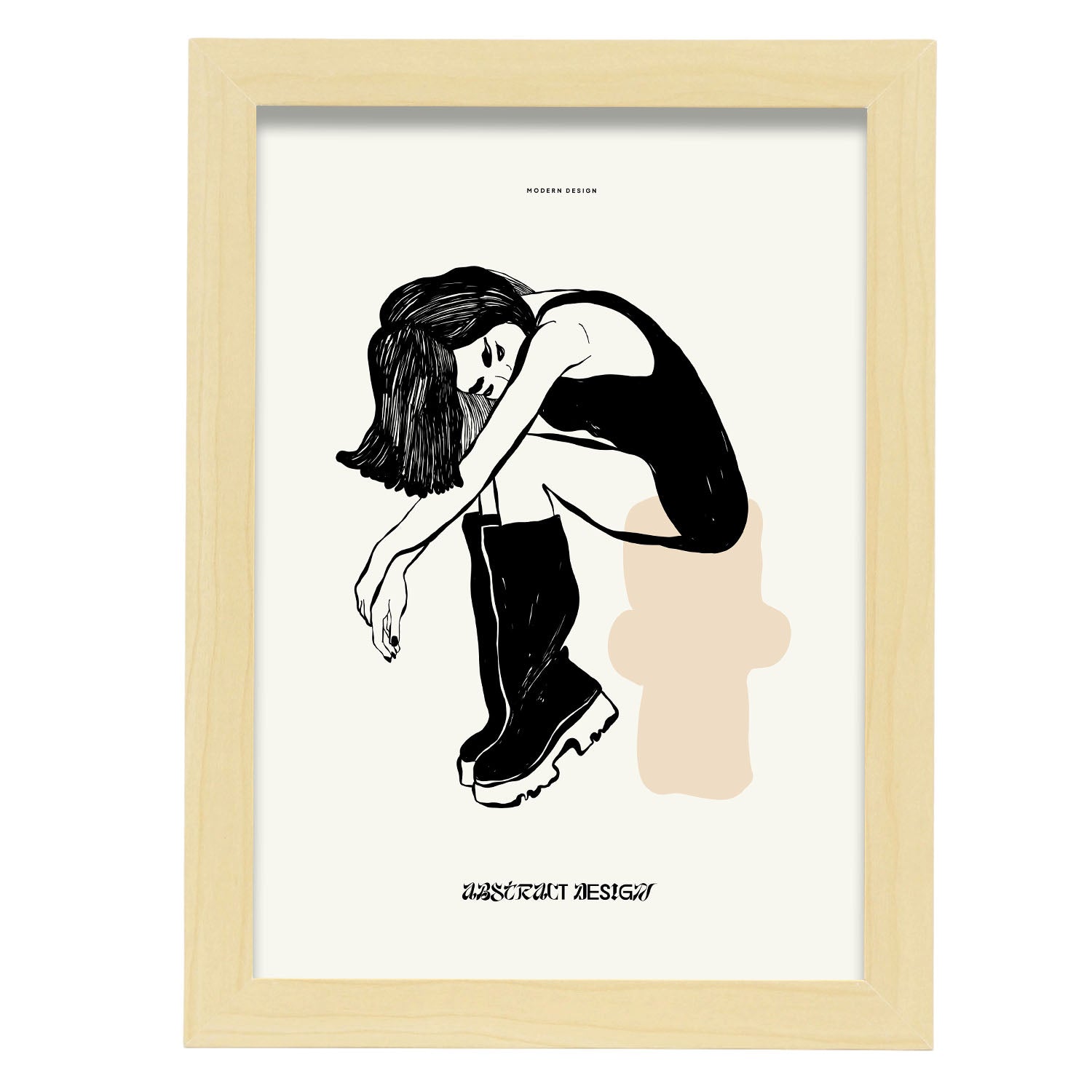 Belle-Artwork-Nacnic-A4-Marco Madera clara-Nacnic Estudio SL