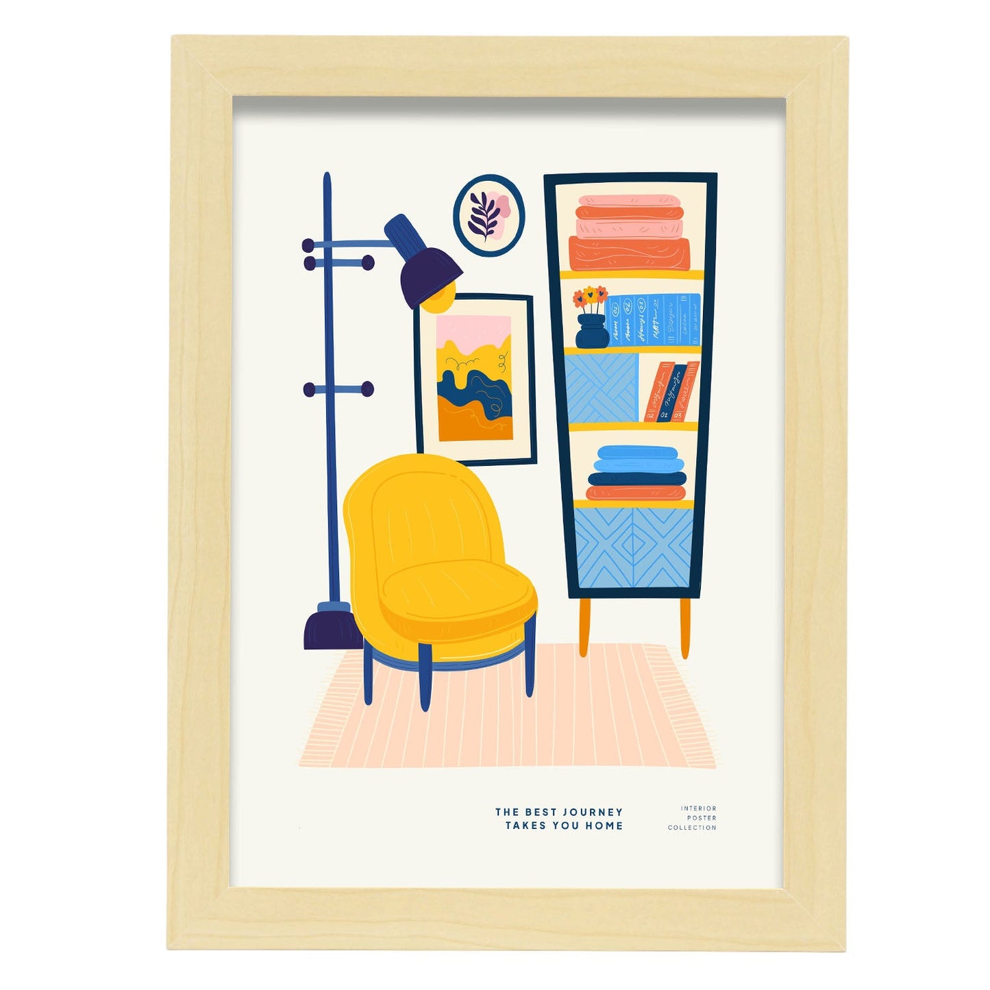 Best journey takes you home-Artwork-Nacnic-A4-Marco Madera clara-Nacnic Estudio SL