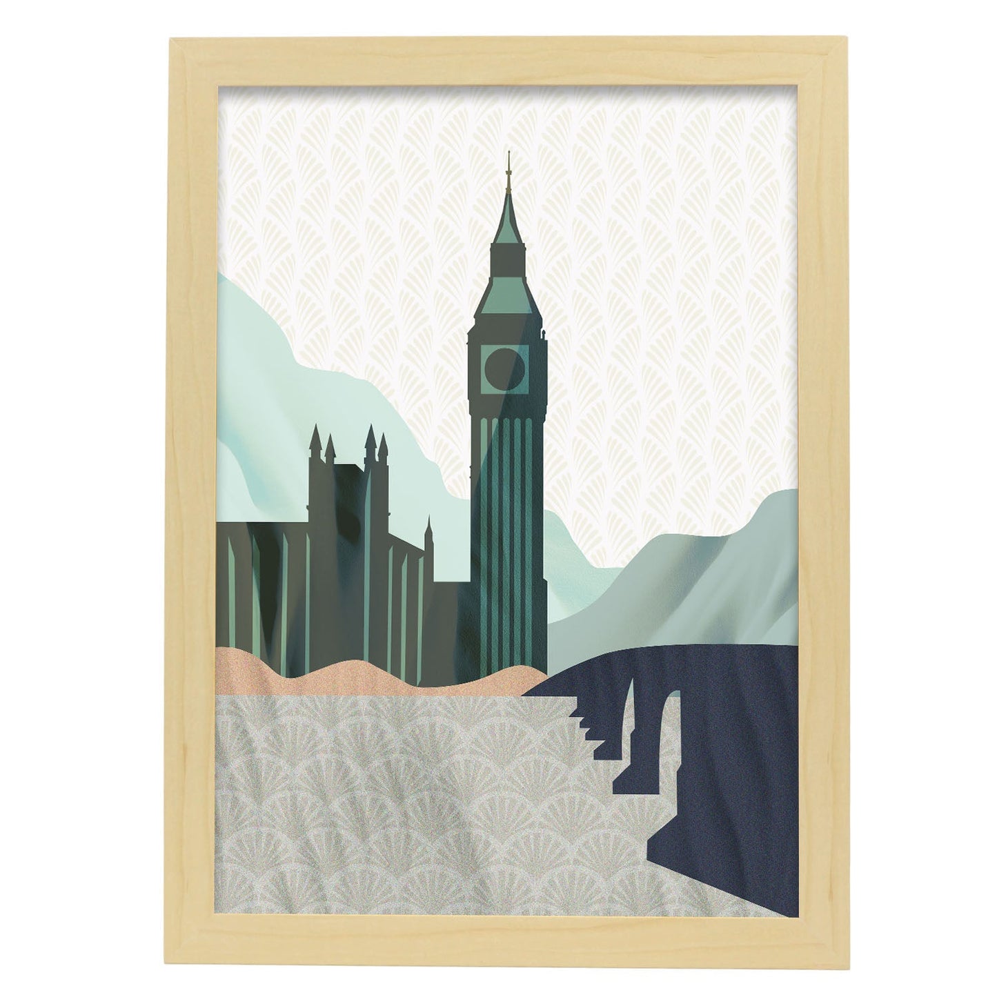 Big Ben-Artwork-Nacnic-A3-Marco Madera clara-Nacnic Estudio SL