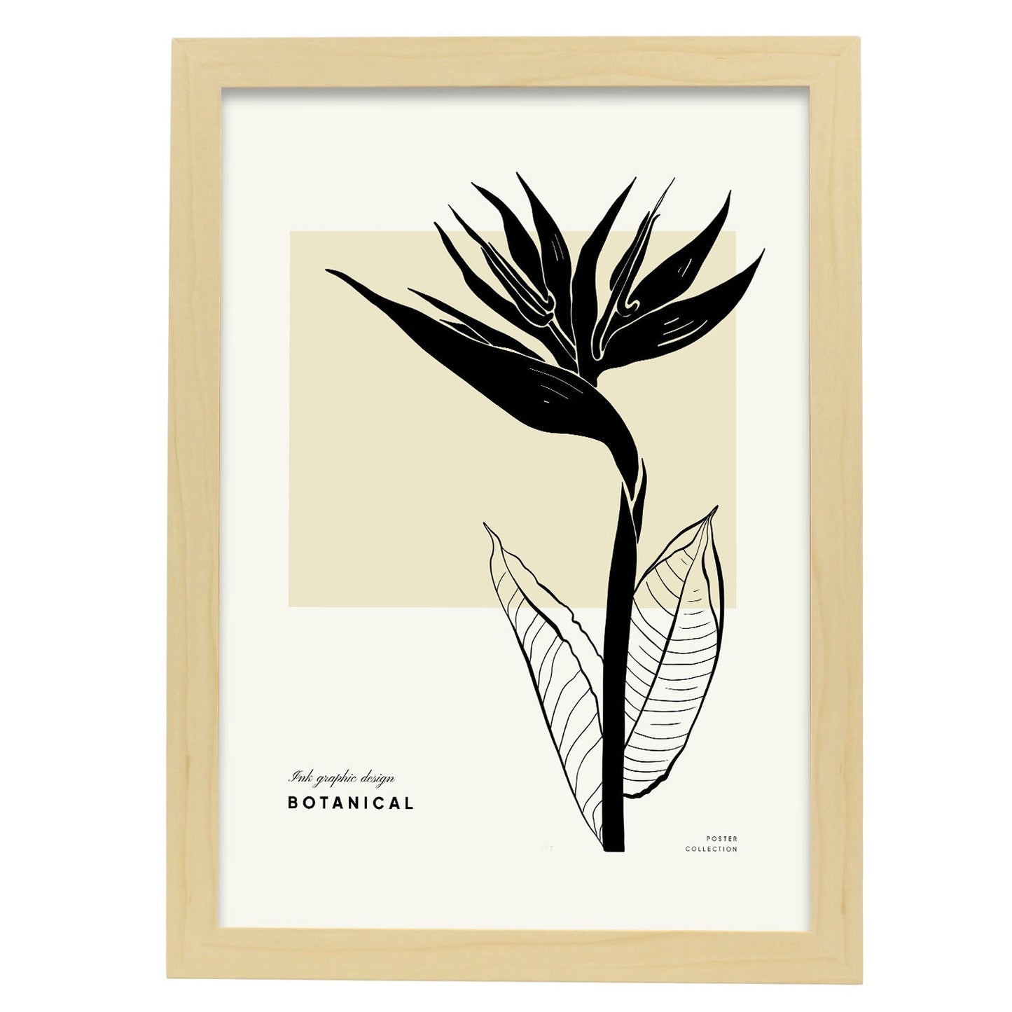 Bird of Paradise-Artwork-Nacnic-A3-Marco Madera clara-Nacnic Estudio SL