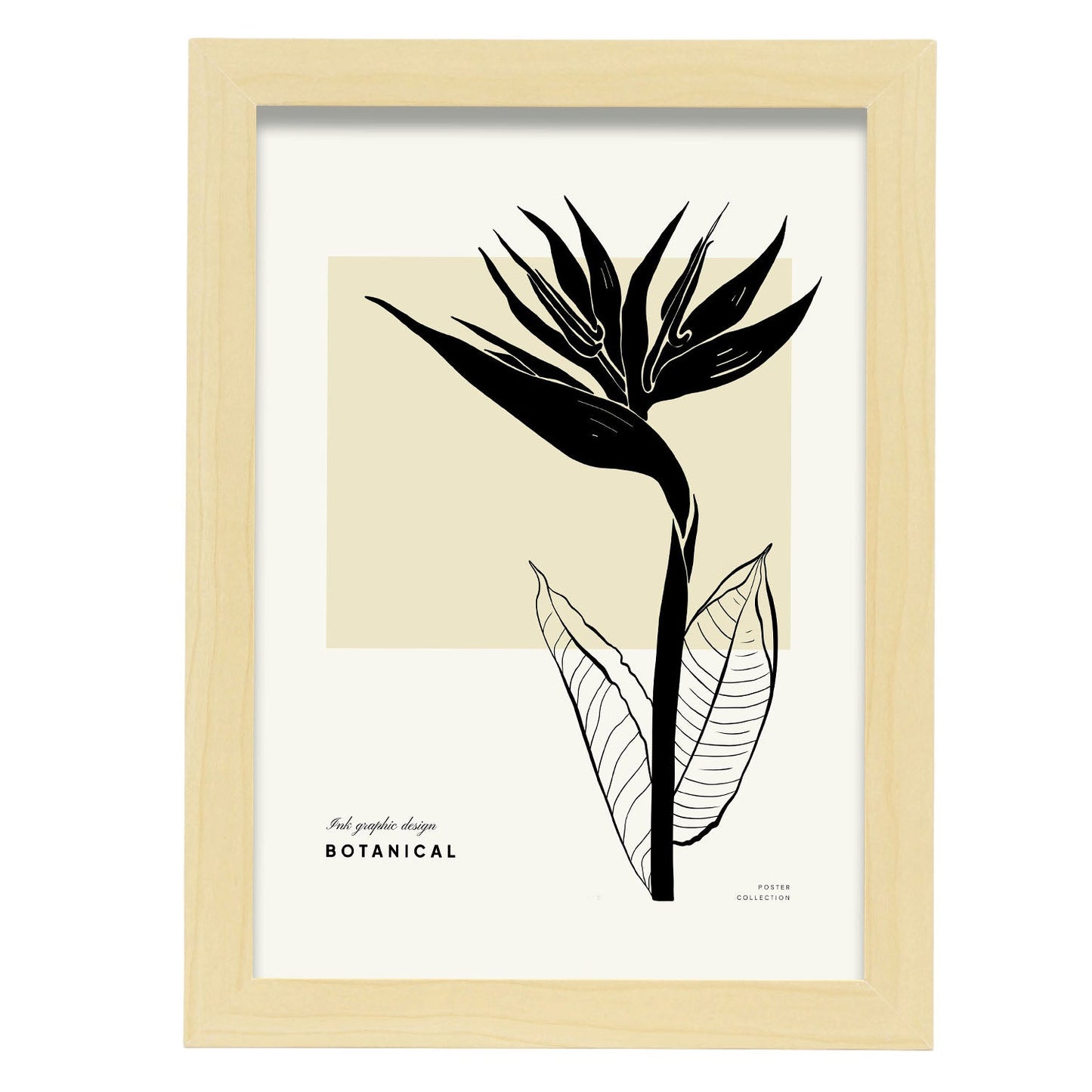 Bird of Paradise-Artwork-Nacnic-A4-Marco Madera clara-Nacnic Estudio SL