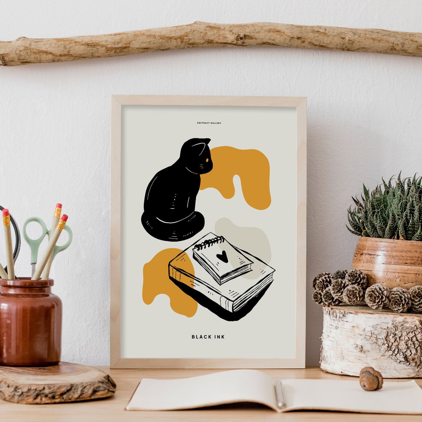 Black cat memo-Artwork-Nacnic-Nacnic Estudio SL
