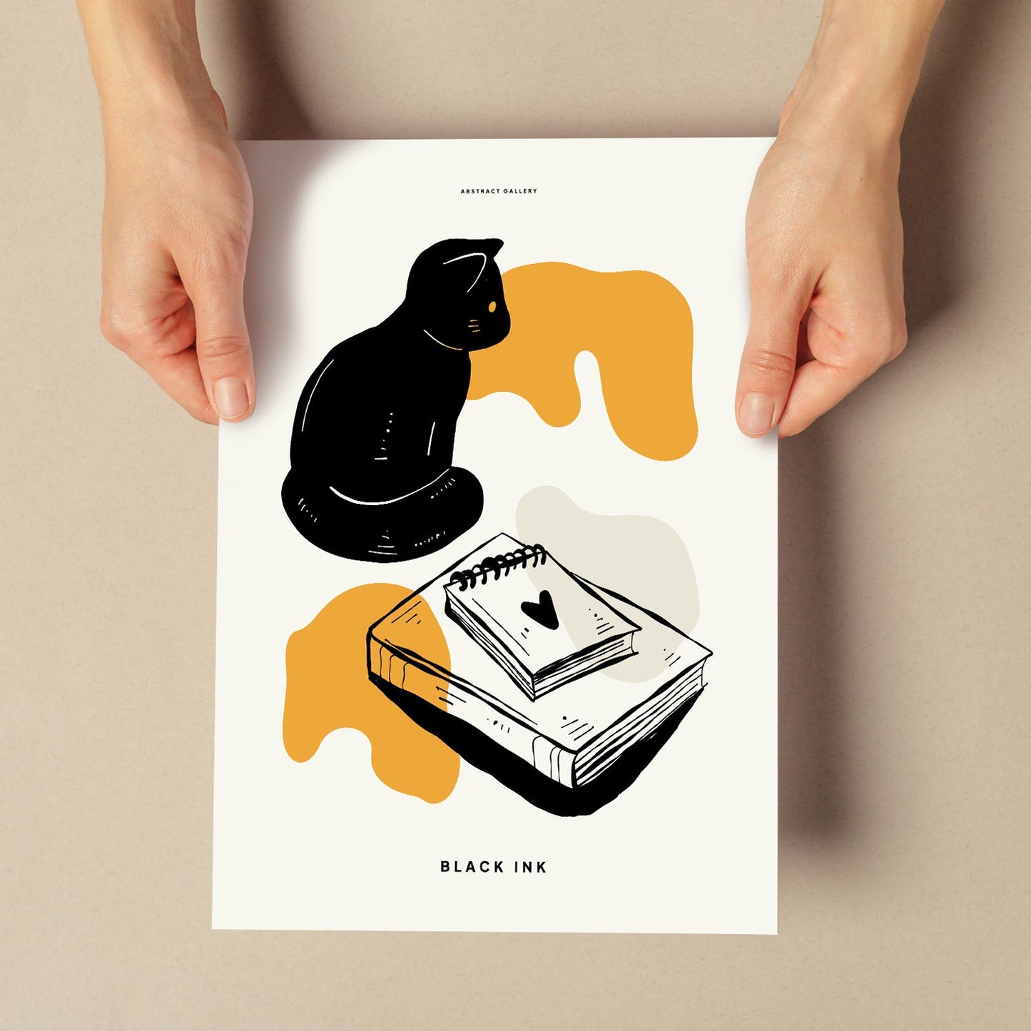 Black cat memo-Artwork-Nacnic-Nacnic Estudio SL