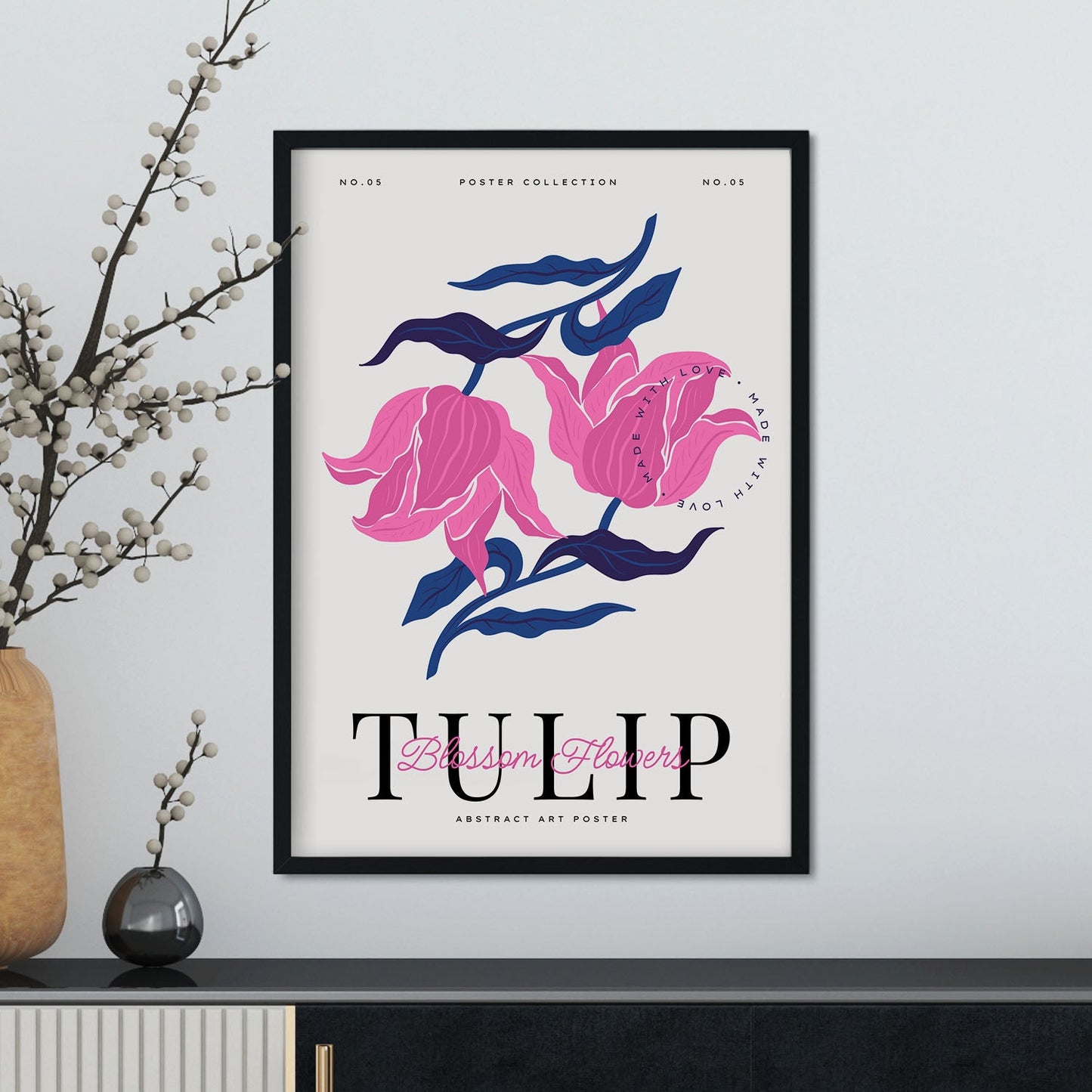 Blossom Flowers Tulip-Artwork-Nacnic-Nacnic Estudio SL