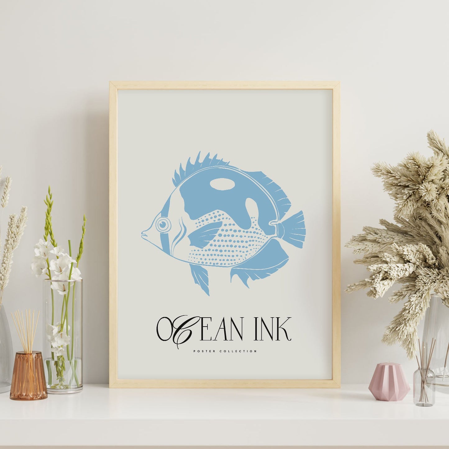 Blue Butterflyfish-Artwork-Nacnic-Nacnic Estudio SL