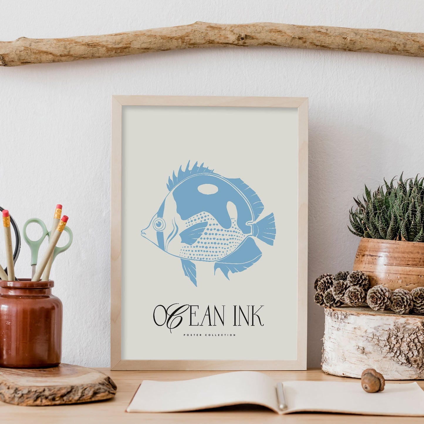 Blue Butterflyfish-Artwork-Nacnic-Nacnic Estudio SL