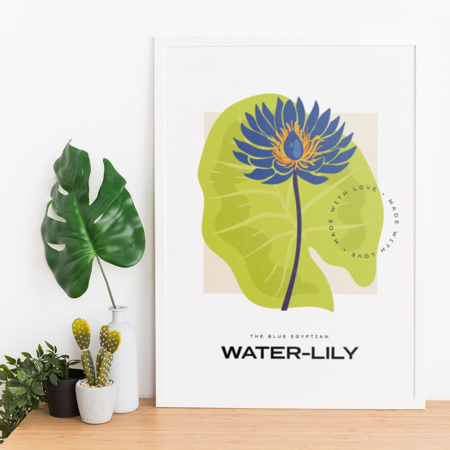 Blue Egyptian Waterlily-Artwork-Nacnic-Nacnic Estudio SL