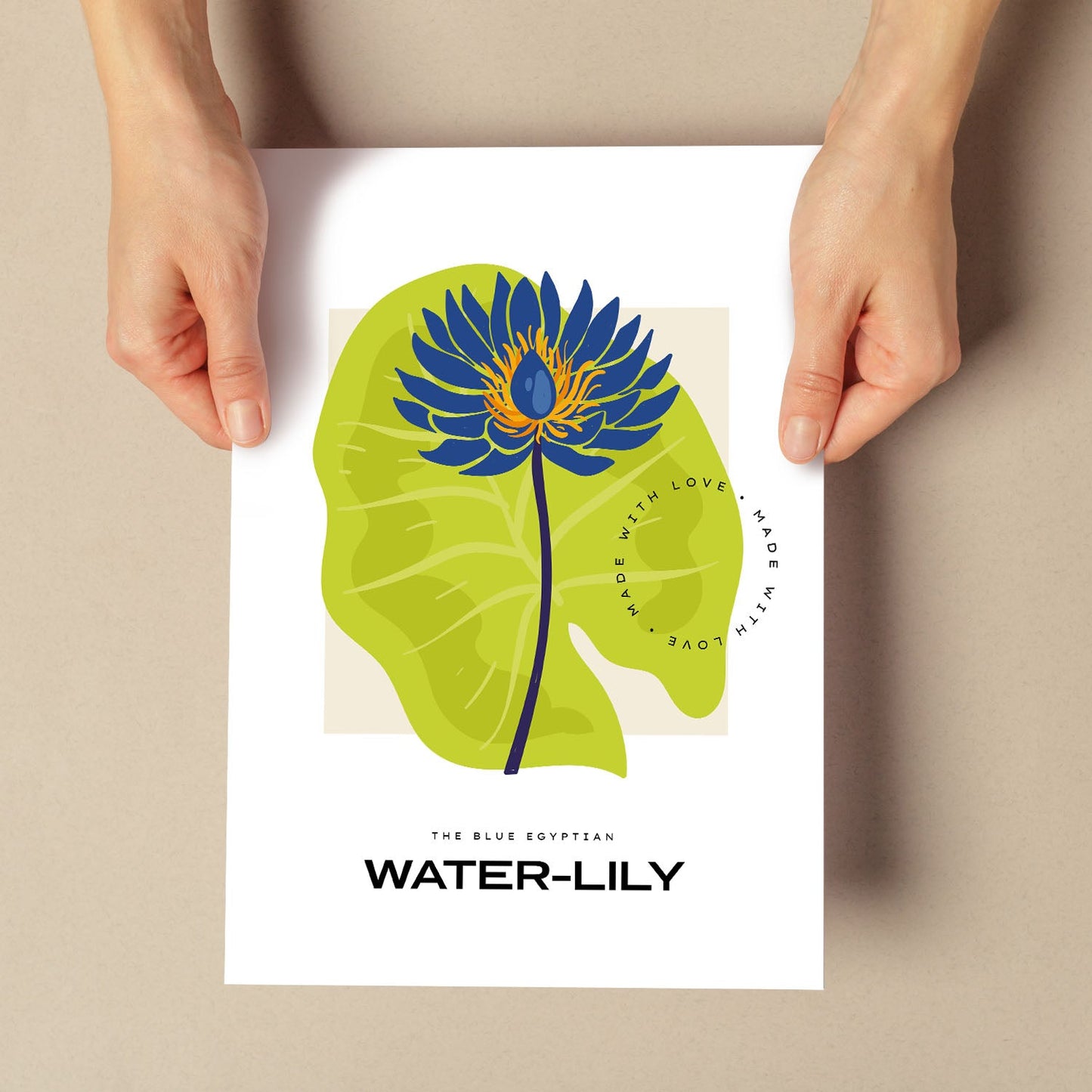 Blue Egyptian Waterlily-Artwork-Nacnic-Nacnic Estudio SL