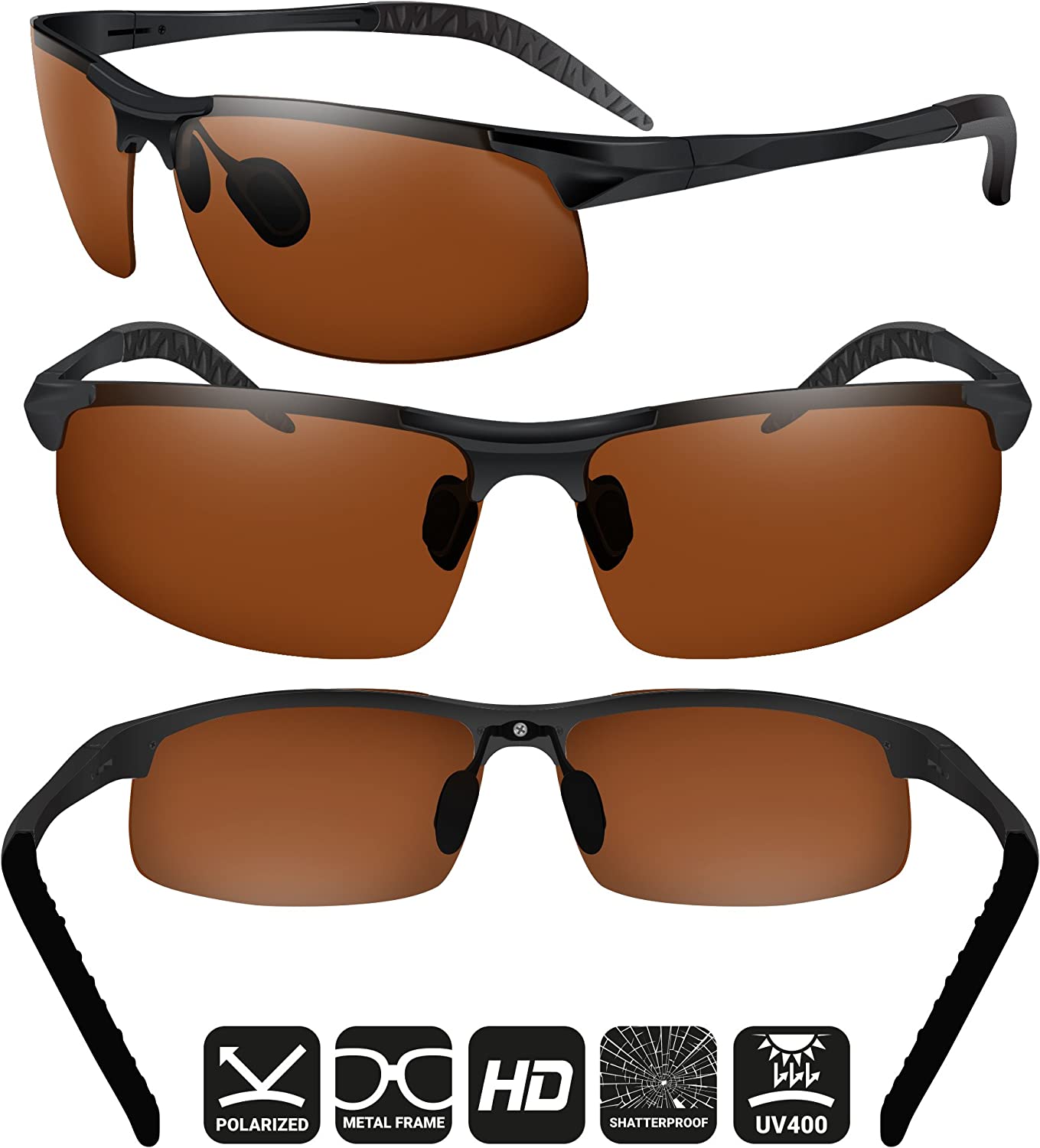 Gafas de Sol Deportivas Polarizadas BLUPOND KNIGHT VISOR para Pesca, Conducción y Caza
