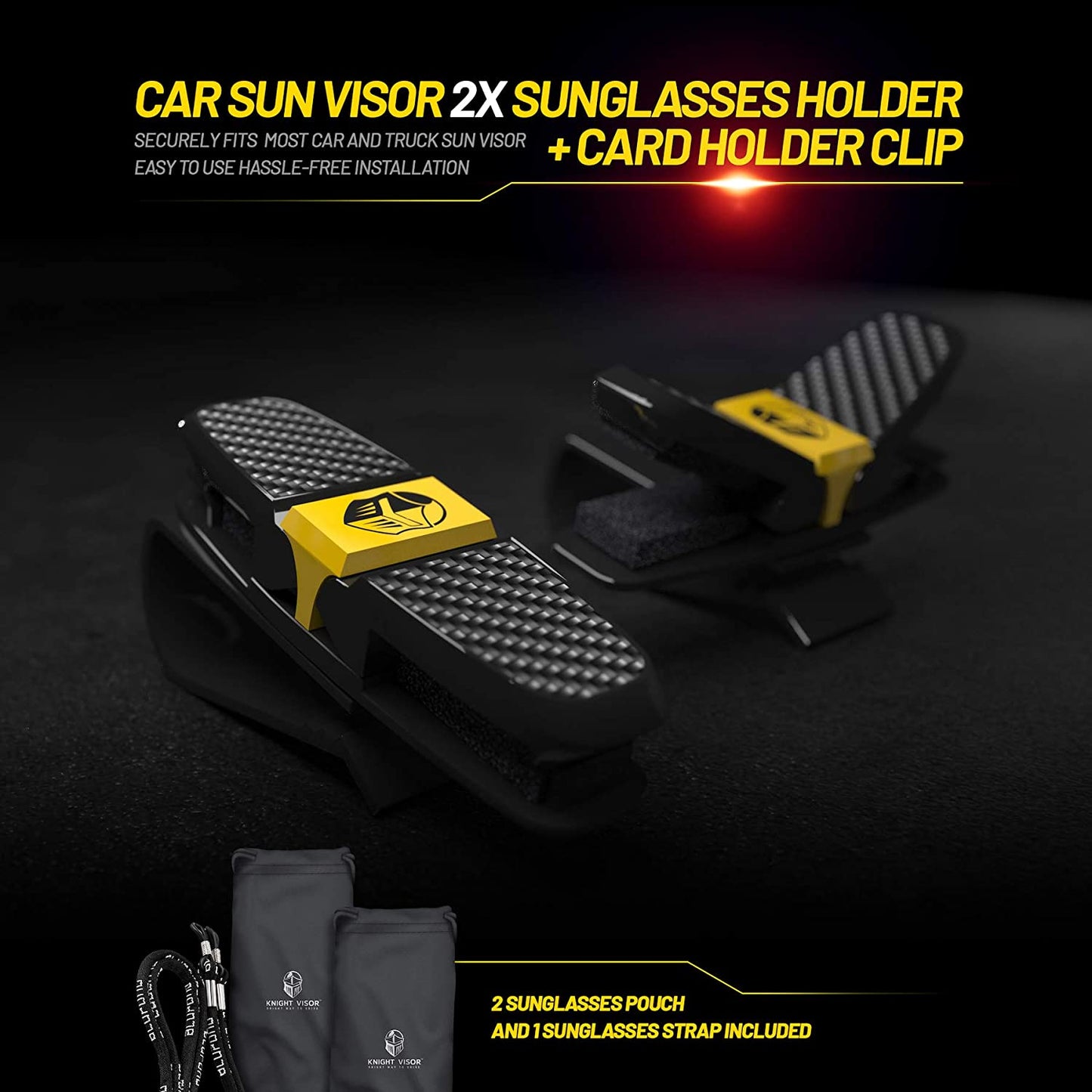 Soporte Universal de Gafas para Visera de Coche Nacnic