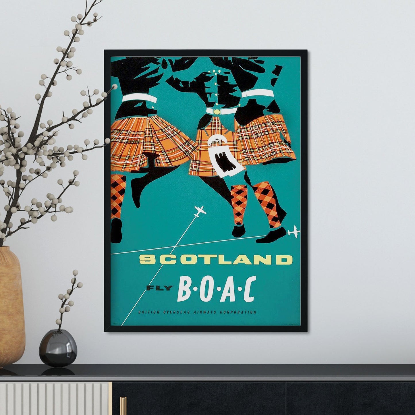 BOAC-Scotland-Airline-Poster-Artwork-Nacnic-Nacnic Estudio SL