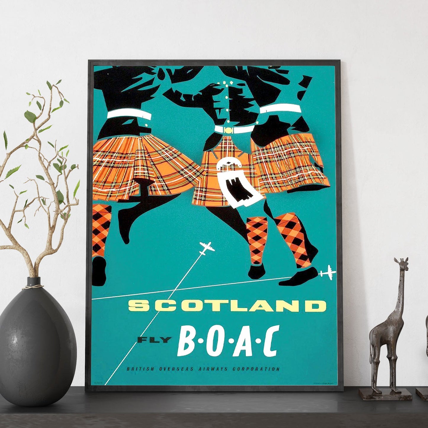 BOAC-Scotland-Airline-Poster-Artwork-Nacnic-Nacnic Estudio SL